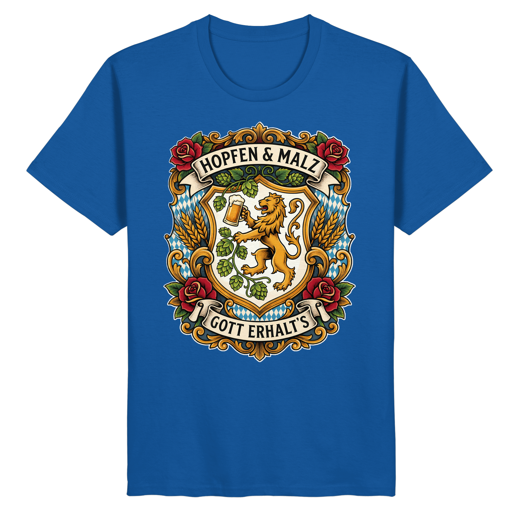 HOPFEN & MALZ - GOTT ERHALT`S - Organic Basic Shirt - BayrischerHumor