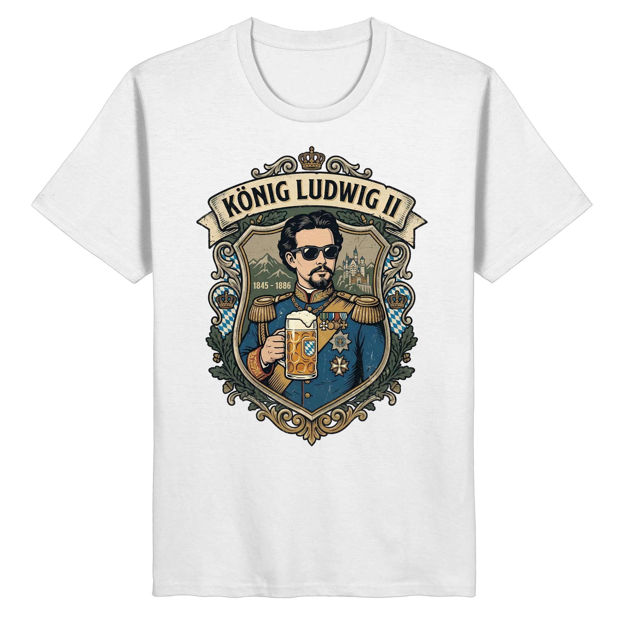 KÖNIG LUDWIG II - Organic Basic Shirt - BayrischerHumor