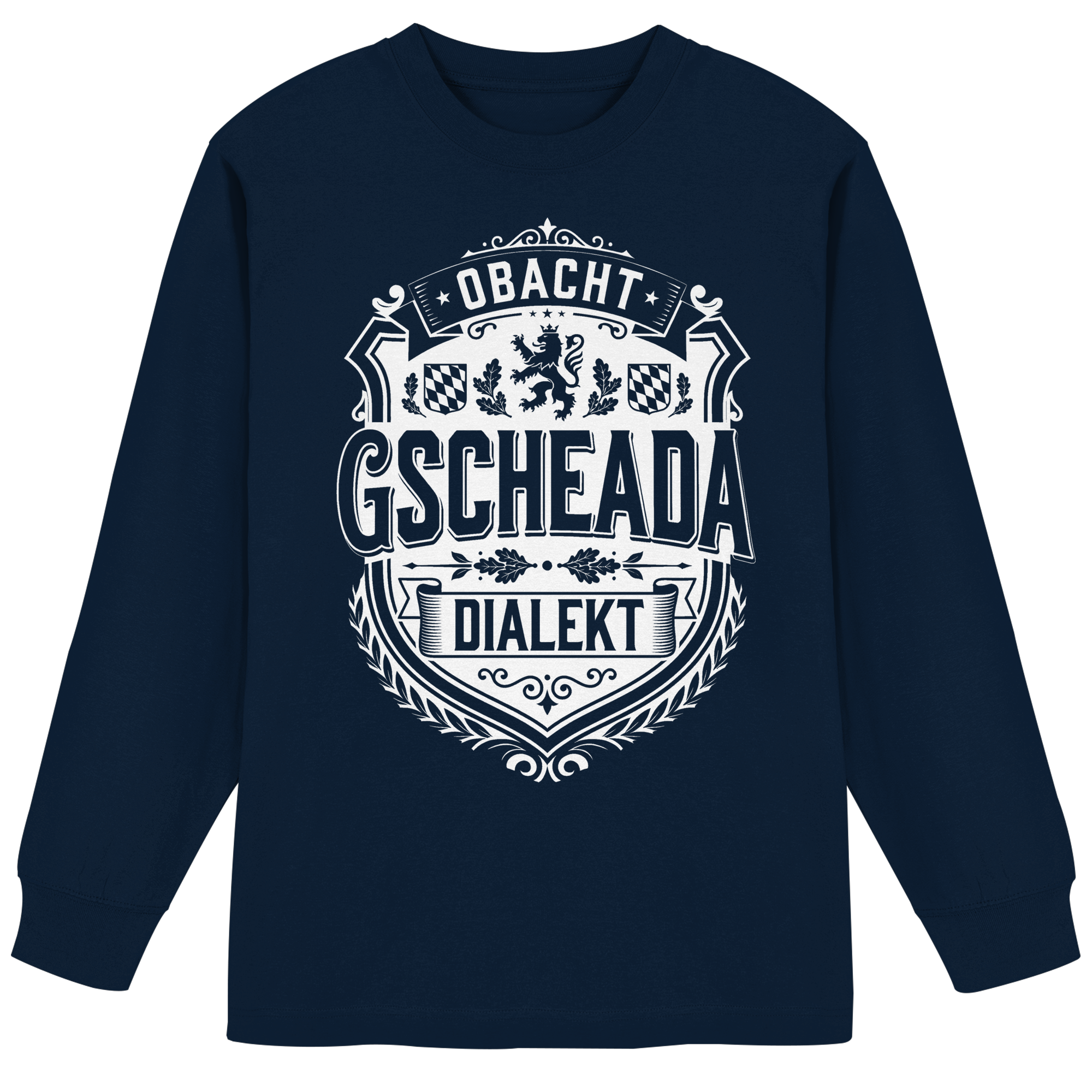 OBACHT GSCHEADA DIALEKT - Organic Heavy Oversized Longsleeve T-Shirt - BayrischerHumor