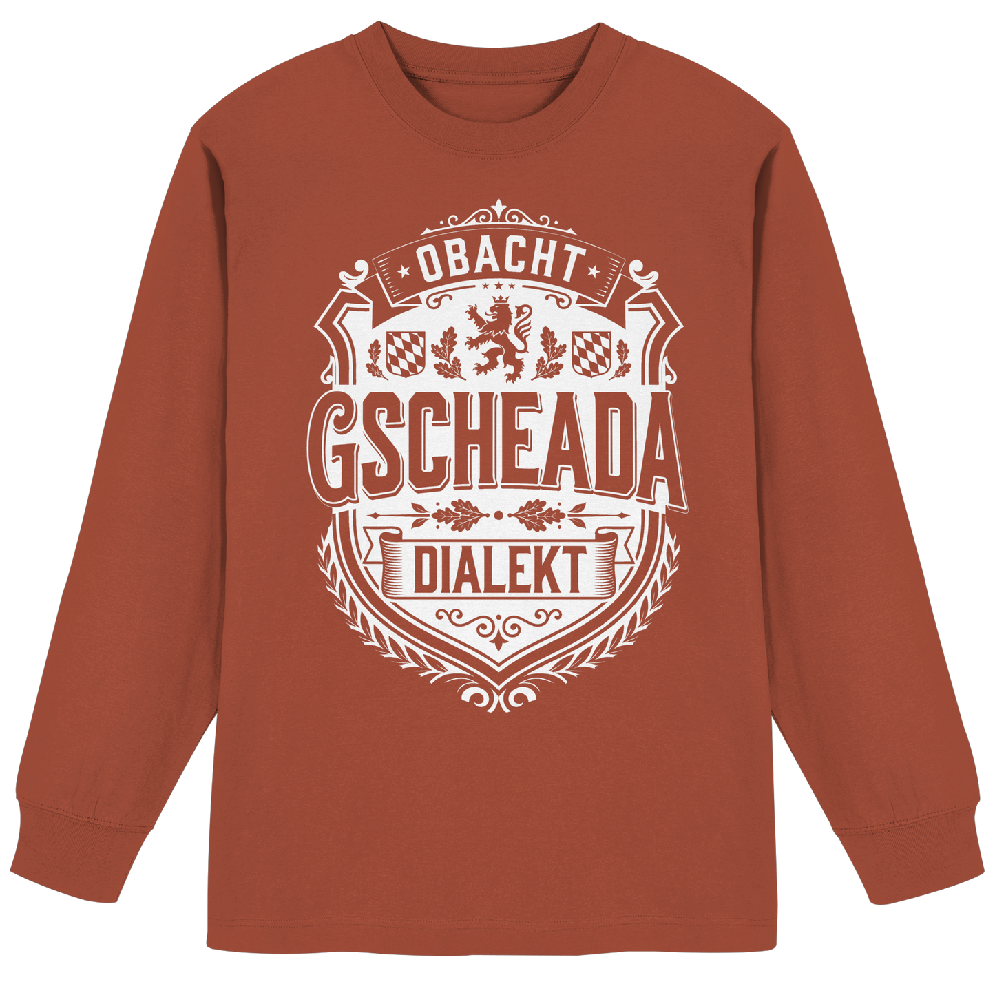 OBACHT GSCHEADA DIALEKT - Organic Heavy Oversized Longsleeve T-Shirt - BayrischerHumor