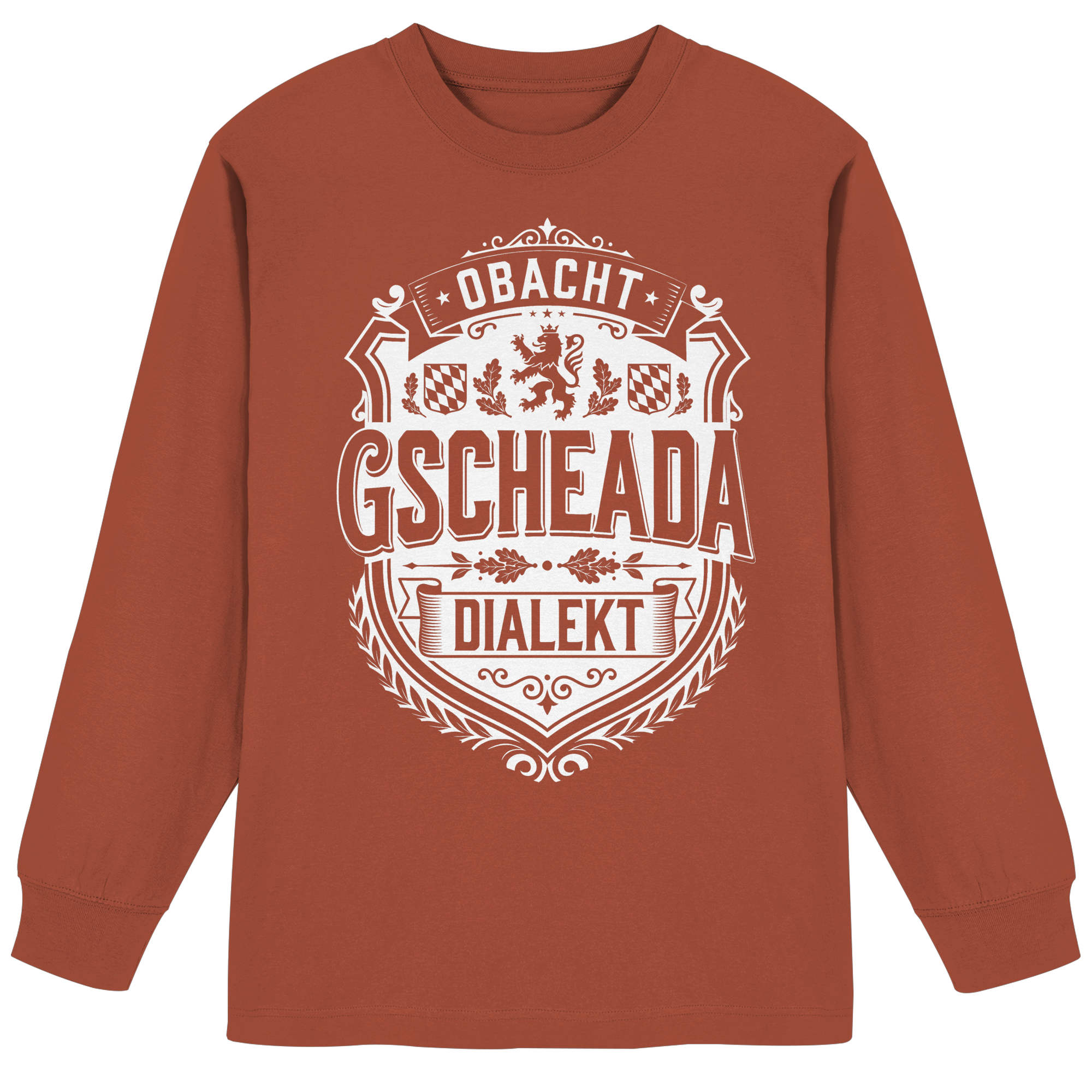 OBACHT GSCHEADA DIALEKT - Organic Heavy Oversized Longsleeve T-Shirt - BayrischerHumor