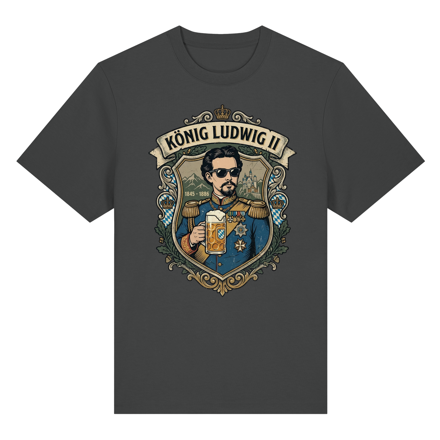 KÖNIG LUDWIG II - Organic Heavy Shirt - BayrischerHumor