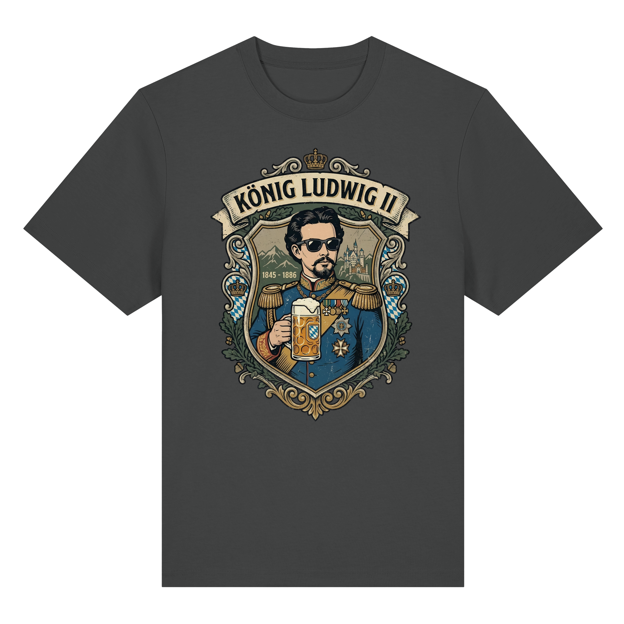 KÖNIG LUDWIG II - Organic Heavy Shirt - BayrischerHumor