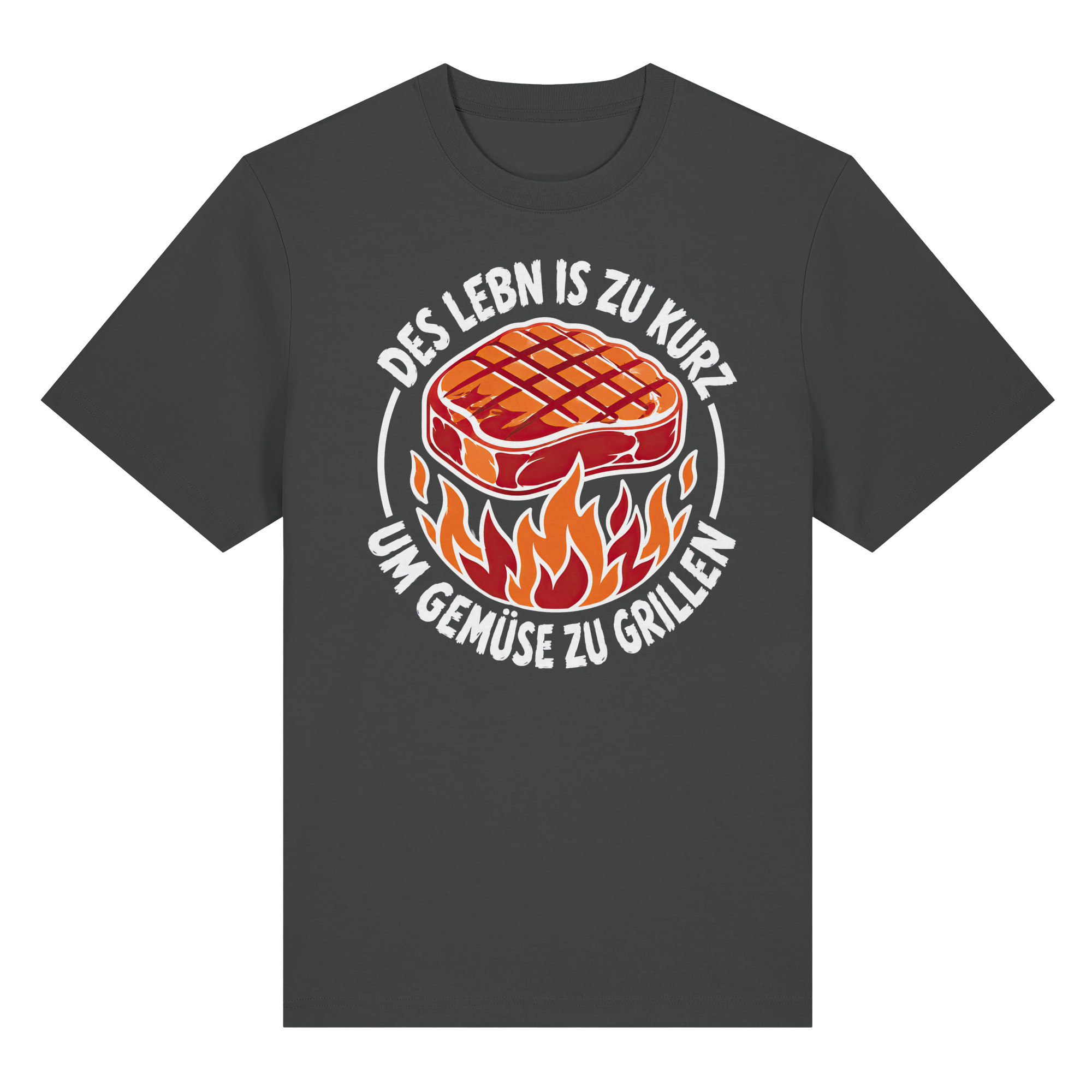 DES LEBN IS ZU KURZ - UM GEMÜSE ZU GRILLEN - Organic Heavy Shirt