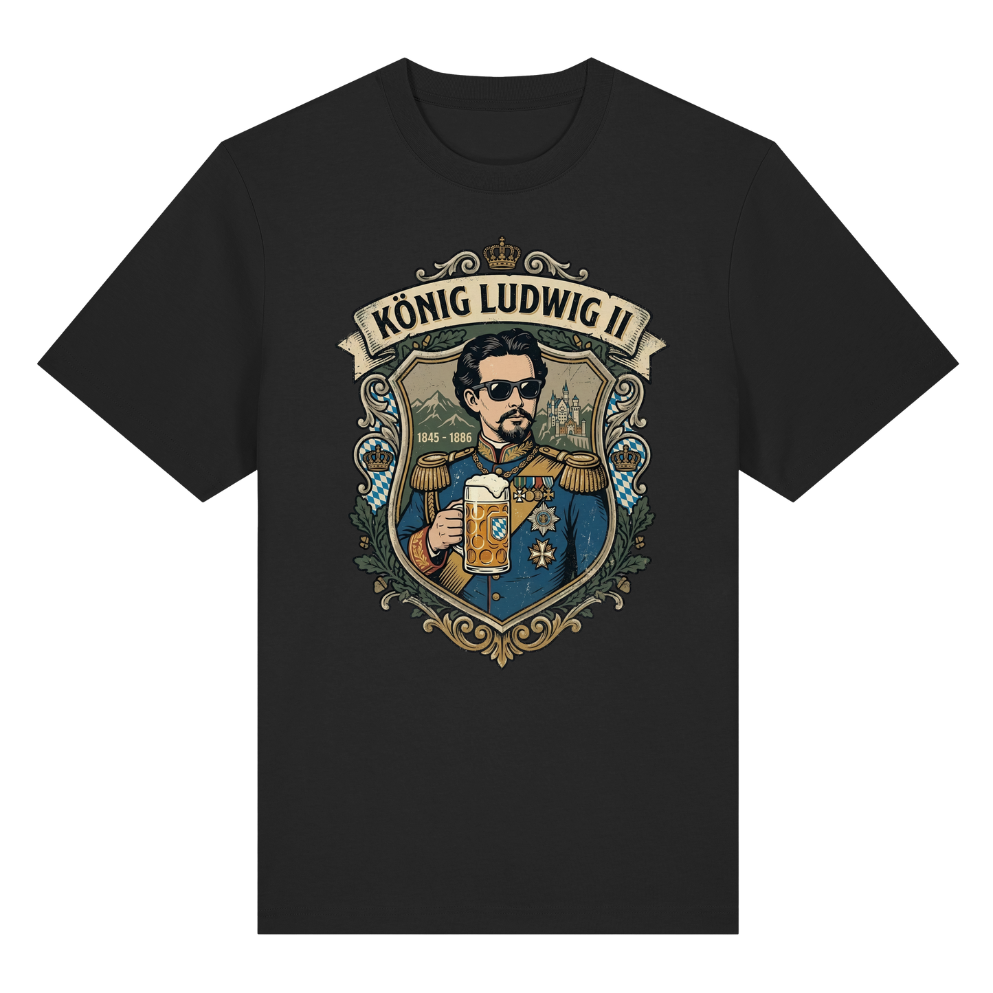 KÖNIG LUDWIG II - Organic Heavy Shirt - BayrischerHumor