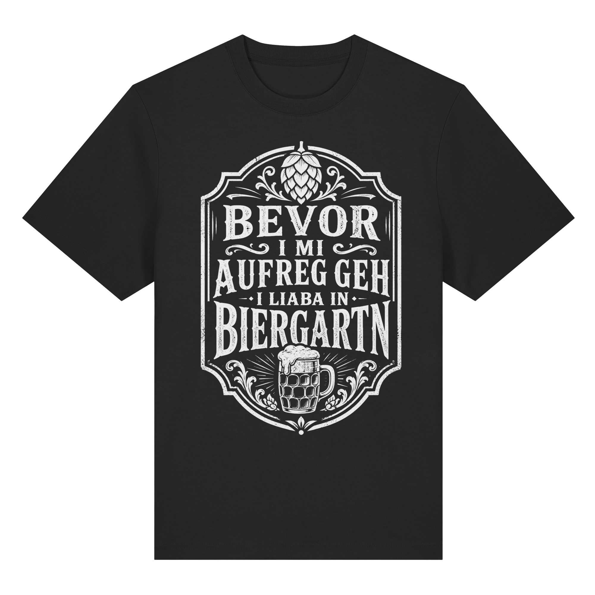 BEVOR I MI AUFREG, GEH I LIABA IN BIERGARTN - Organic Heavy Shirt