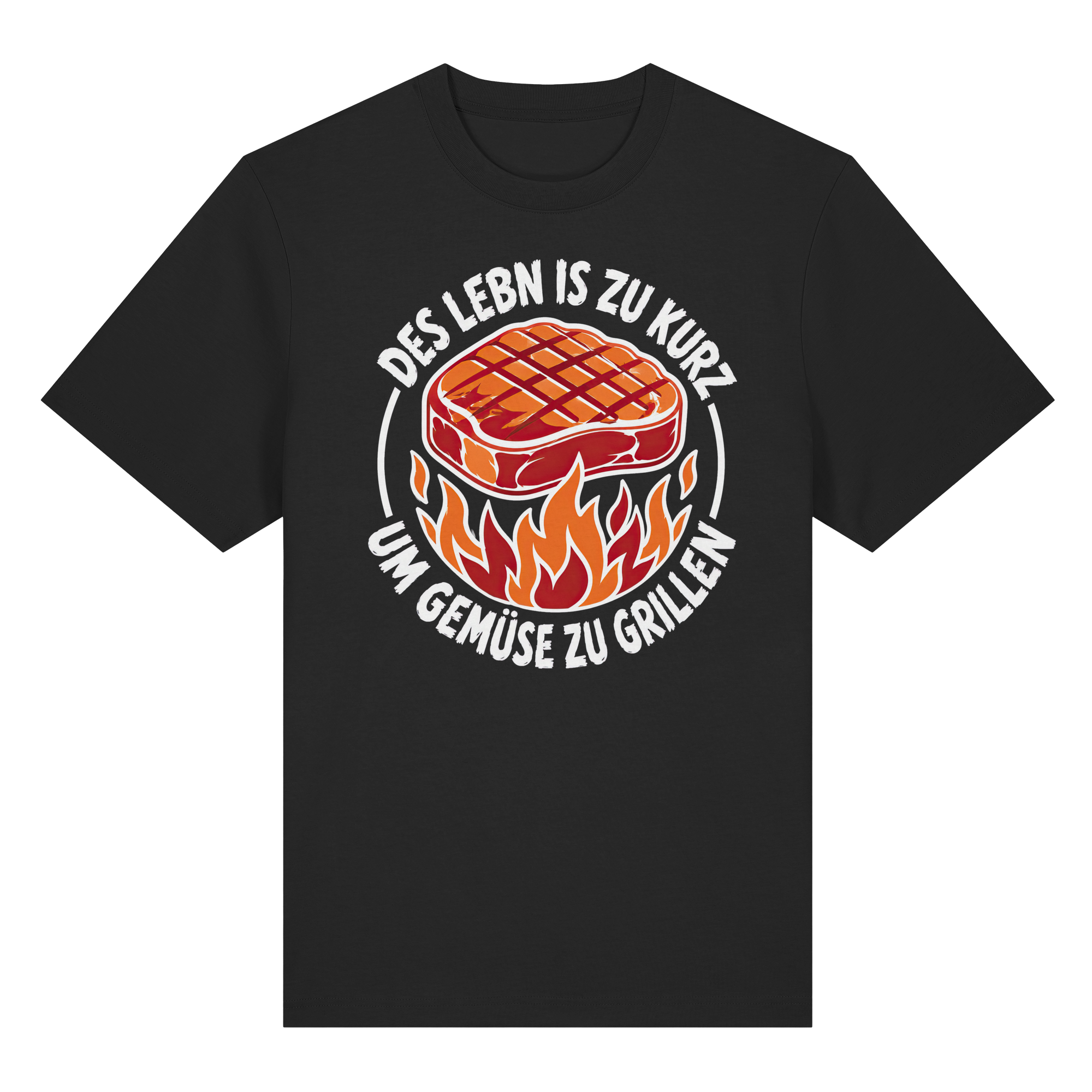 DES LEBN IS ZU KURZ - UM GEMÜSE ZU GRILLEN - Organic Heavy Shirt