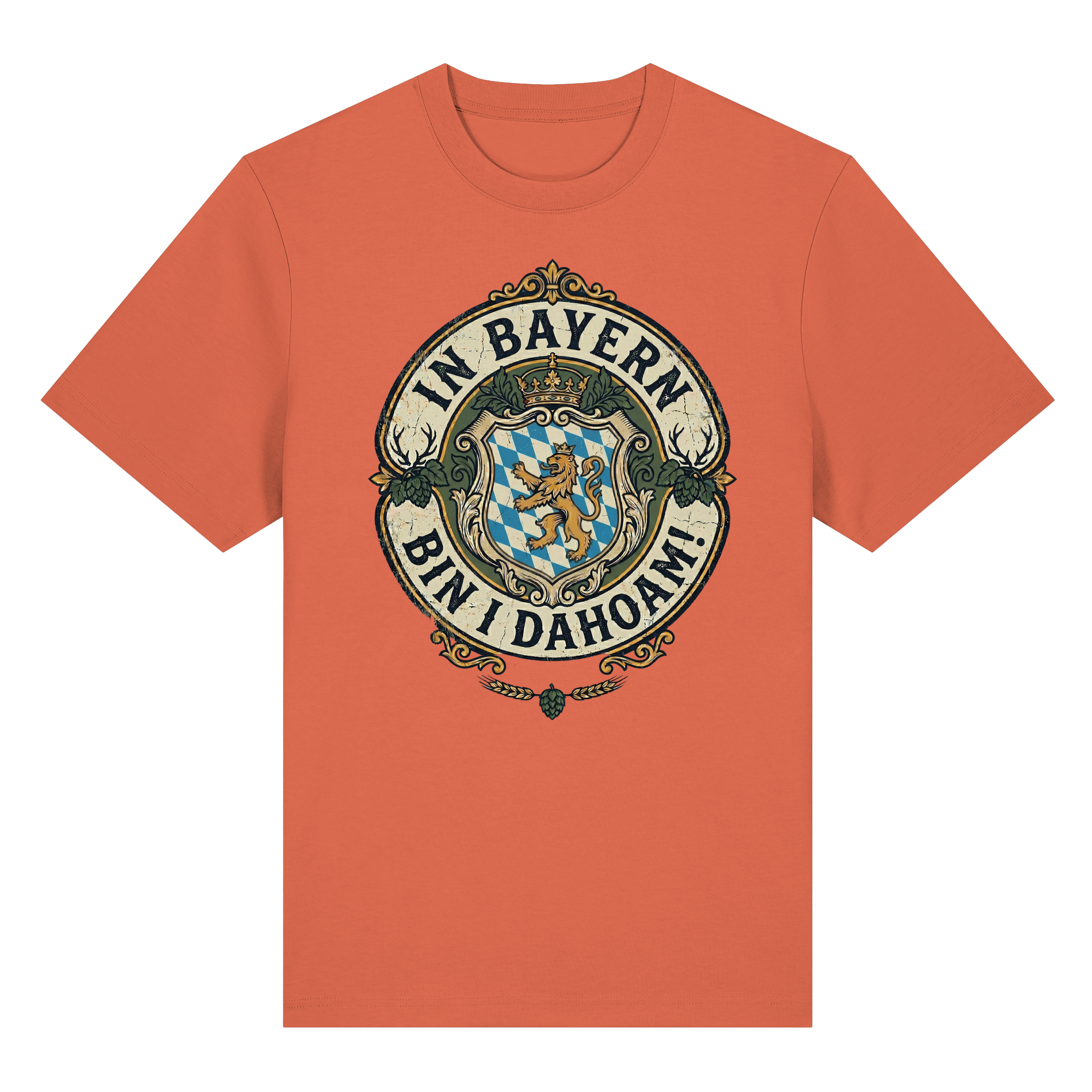 IN BAYERN BIN I DAHOAM! - Organic Heavy Shirt - BayrischerHumor