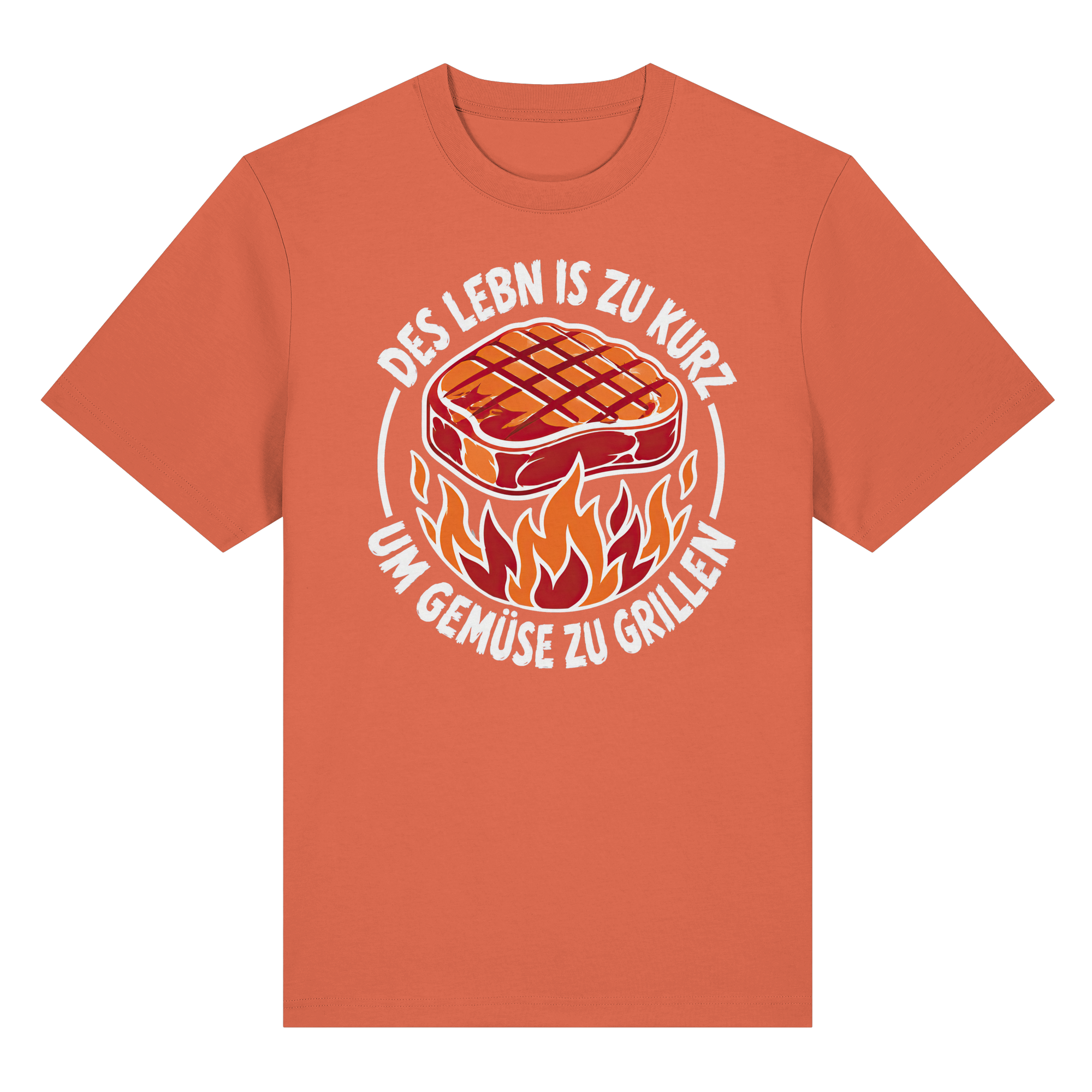 DES LEBN IS ZU KURZ - UM GEMÜSE ZU GRILLEN - Organic Heavy Shirt