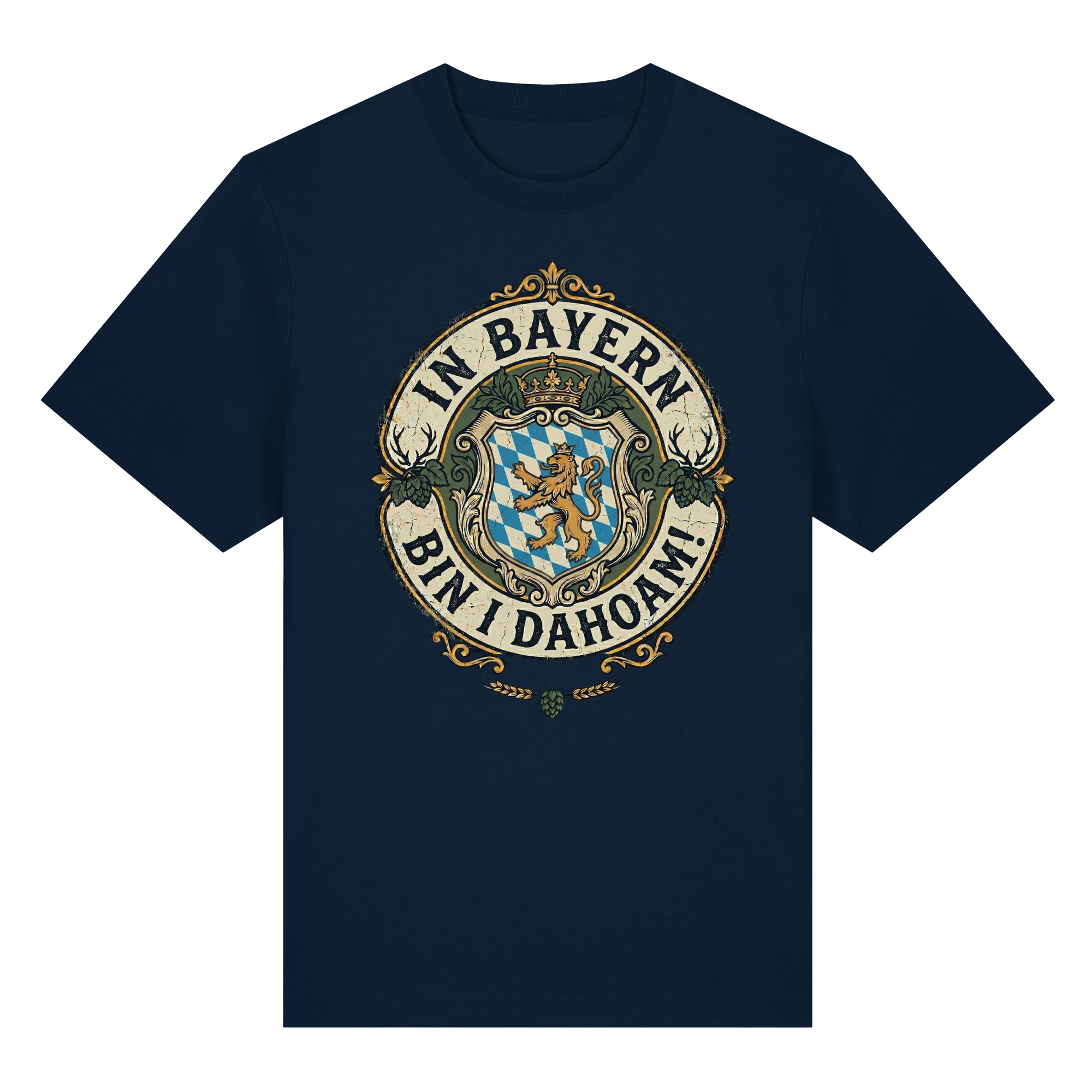 IN BAYERN BIN I DAHOAM! - Organic Heavy Shirt - BayrischerHumor