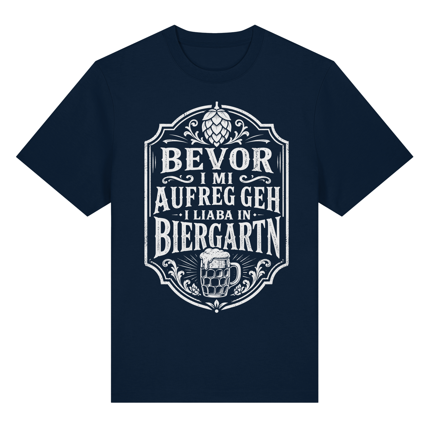 BEVOR I MI AUFREG, GEH I LIABA IN BIERGARTN - Organic Heavy Shirt