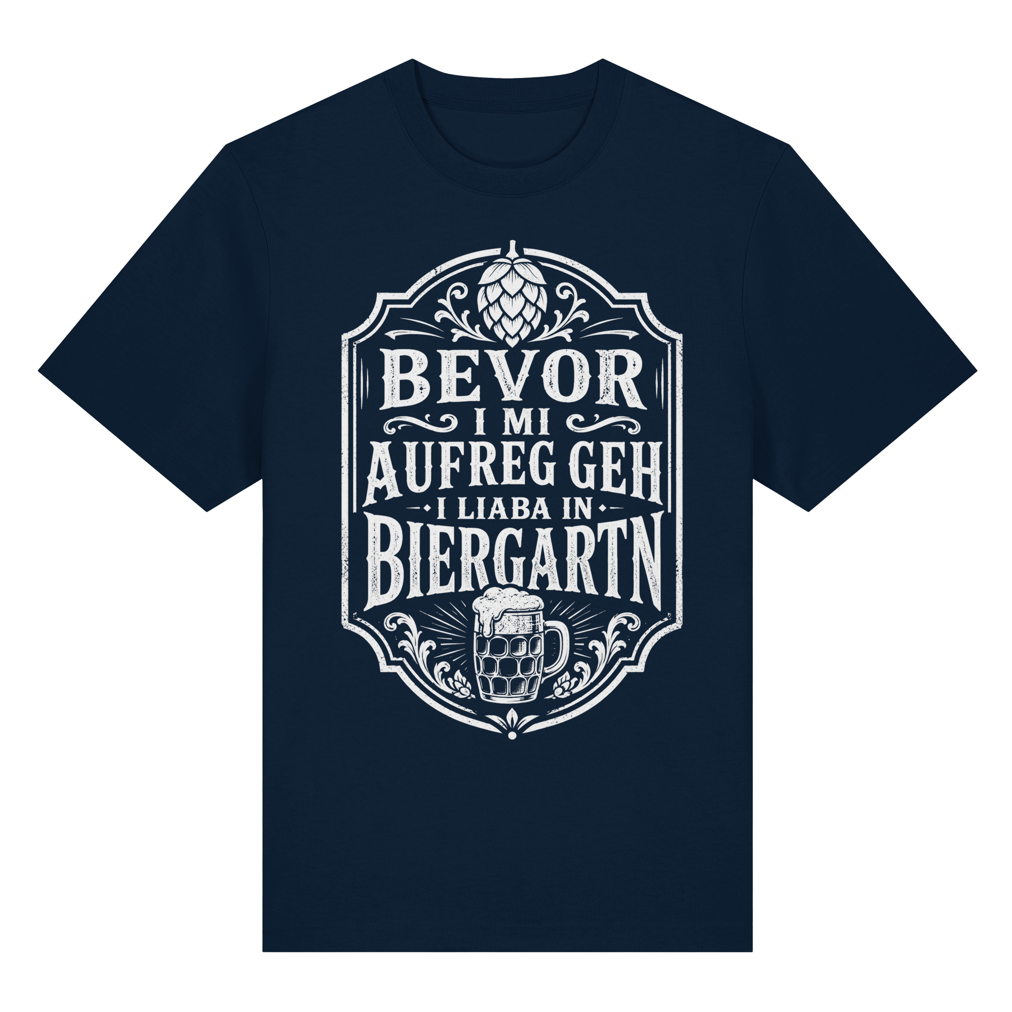 BEVOR I MI AUFREG, GEH I LIABA IN BIERGARTN - Organic Heavy Shirt