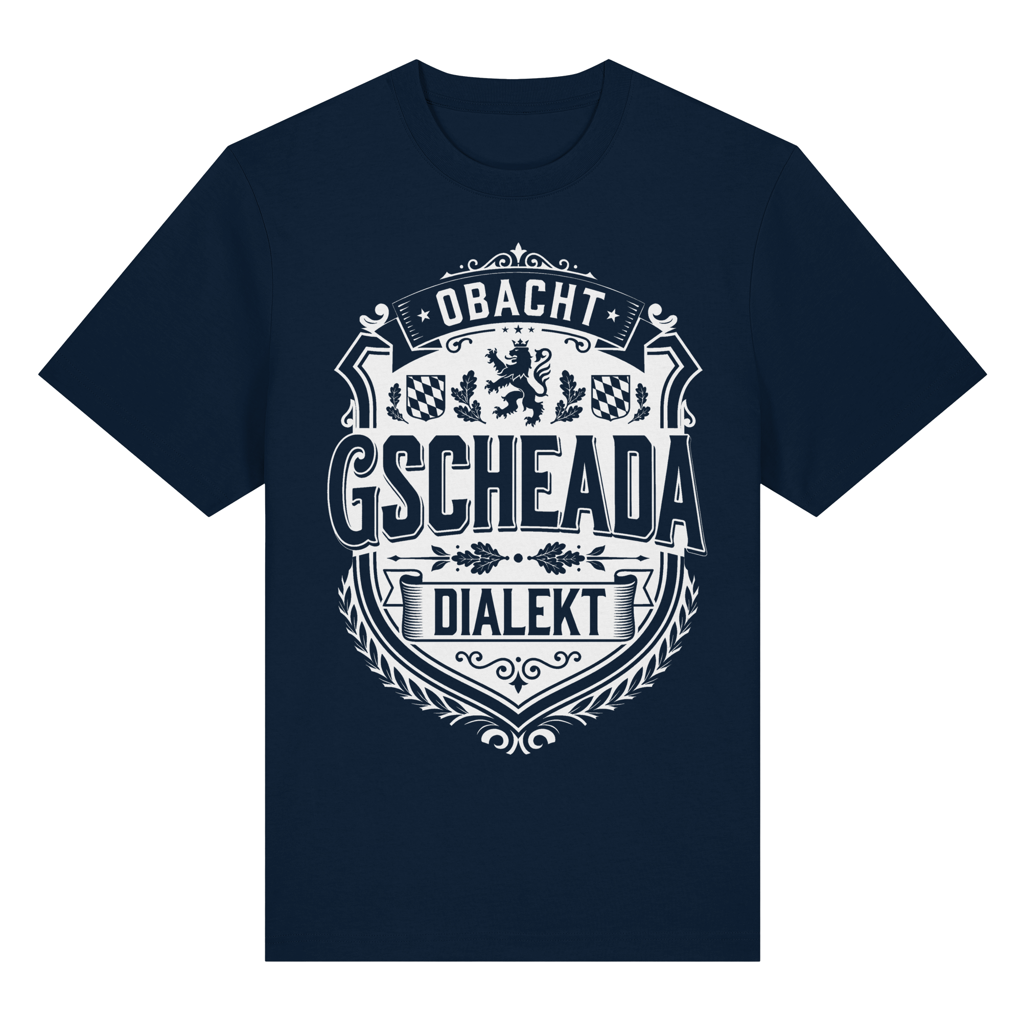 OBACHT GSCHEADA DIALEKT - Organic Heavy Shirt - BayrischerHumor