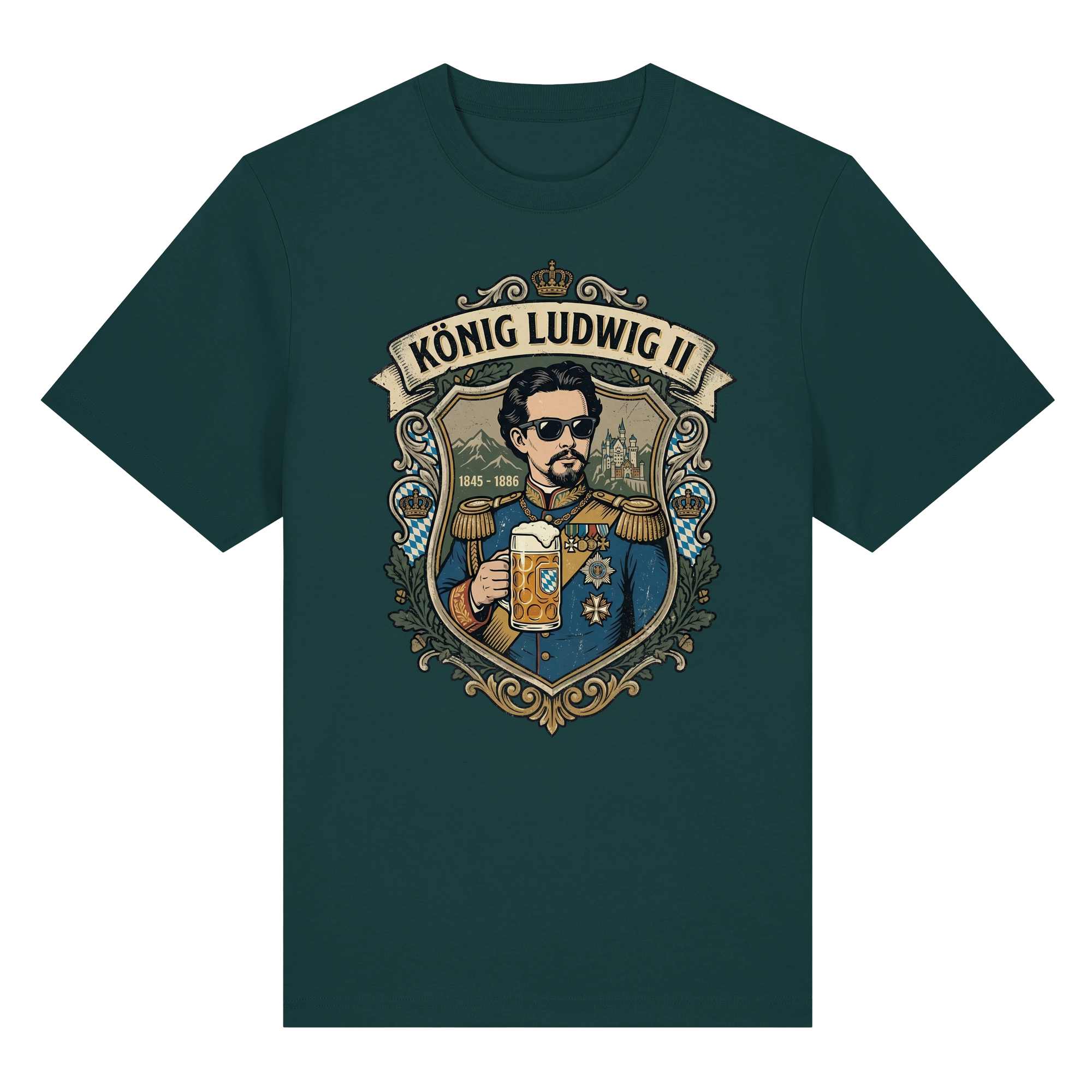 KÖNIG LUDWIG II - Organic Heavy Shirt - BayrischerHumor