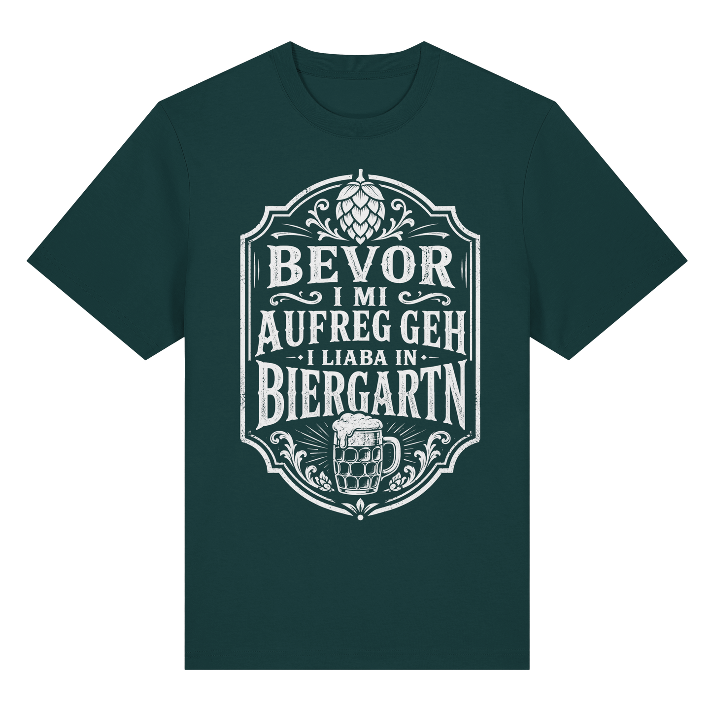 BEVOR I MI AUFREG, GEH I LIABA IN BIERGARTN - Organic Heavy Shirt