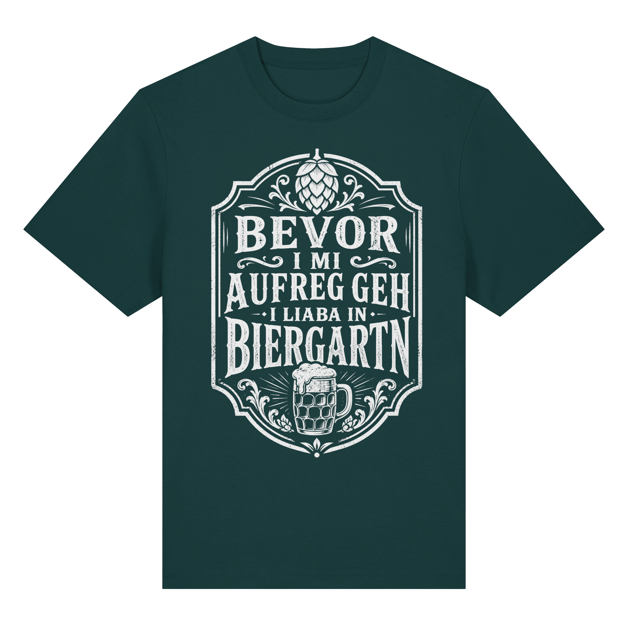 BEVOR I MI AUFREG, GEH I LIABA IN BIERGARTN - Organic Heavy Shirt