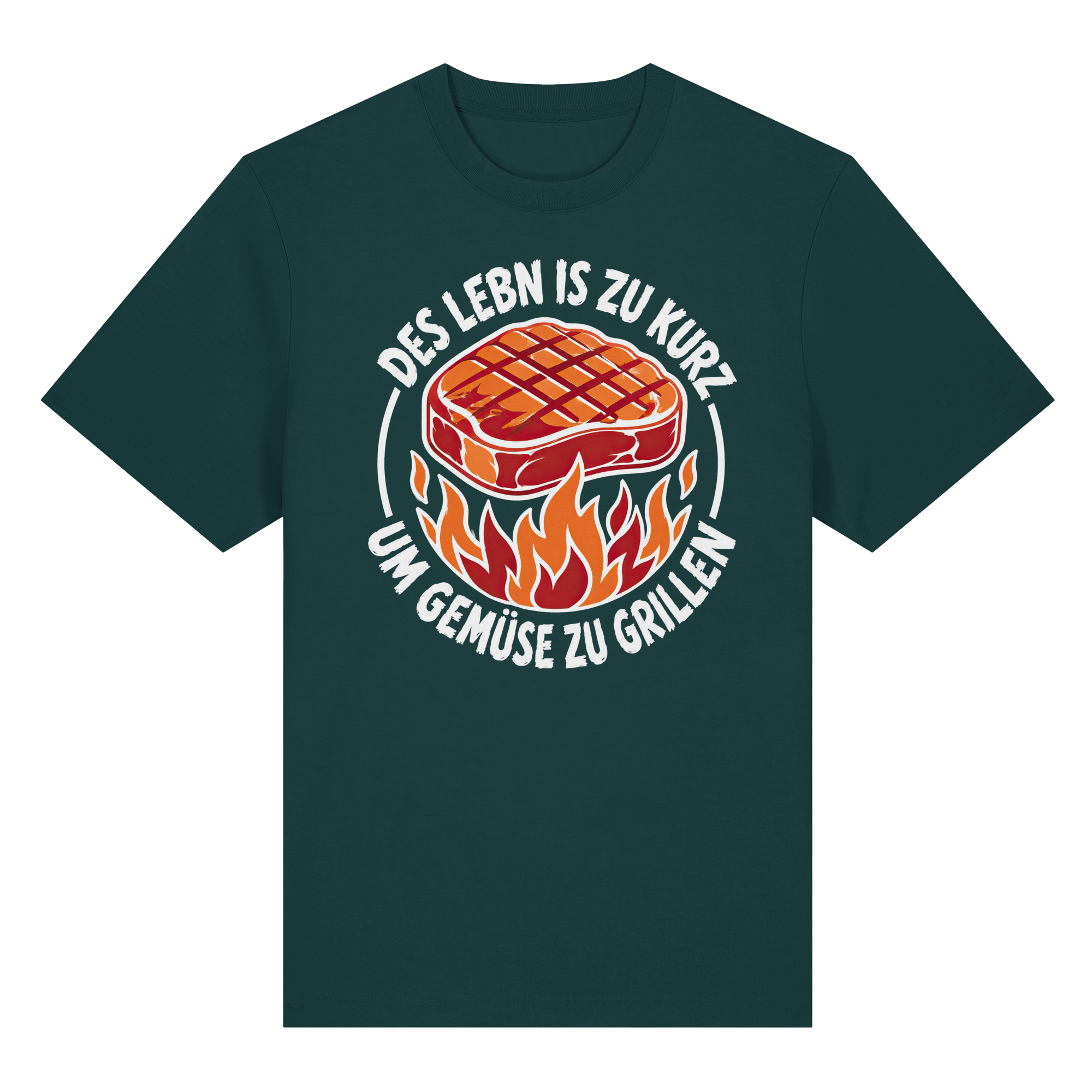 DES LEBN IS ZU KURZ - UM GEMÜSE ZU GRILLEN - Organic Heavy Shirt