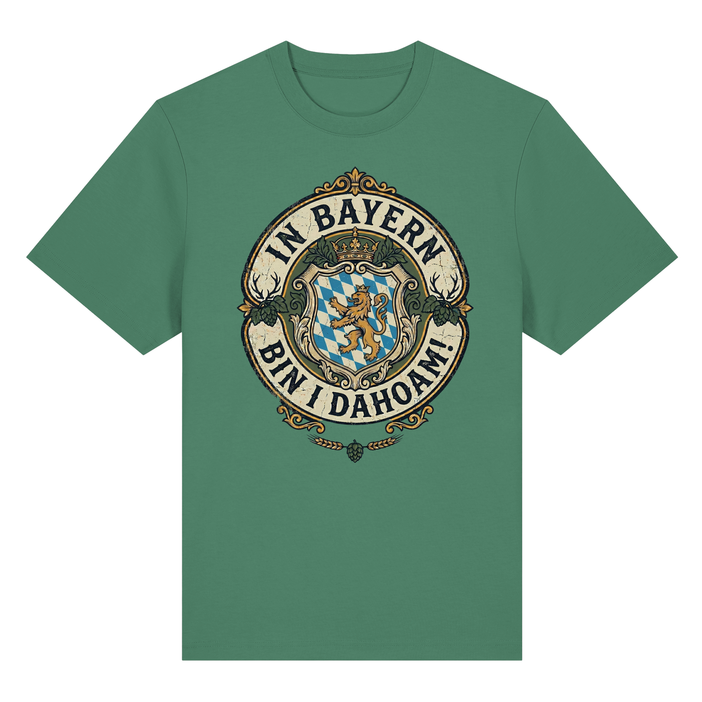 IN BAYERN BIN I DAHOAM! - Organic Heavy Shirt - BayrischerHumor