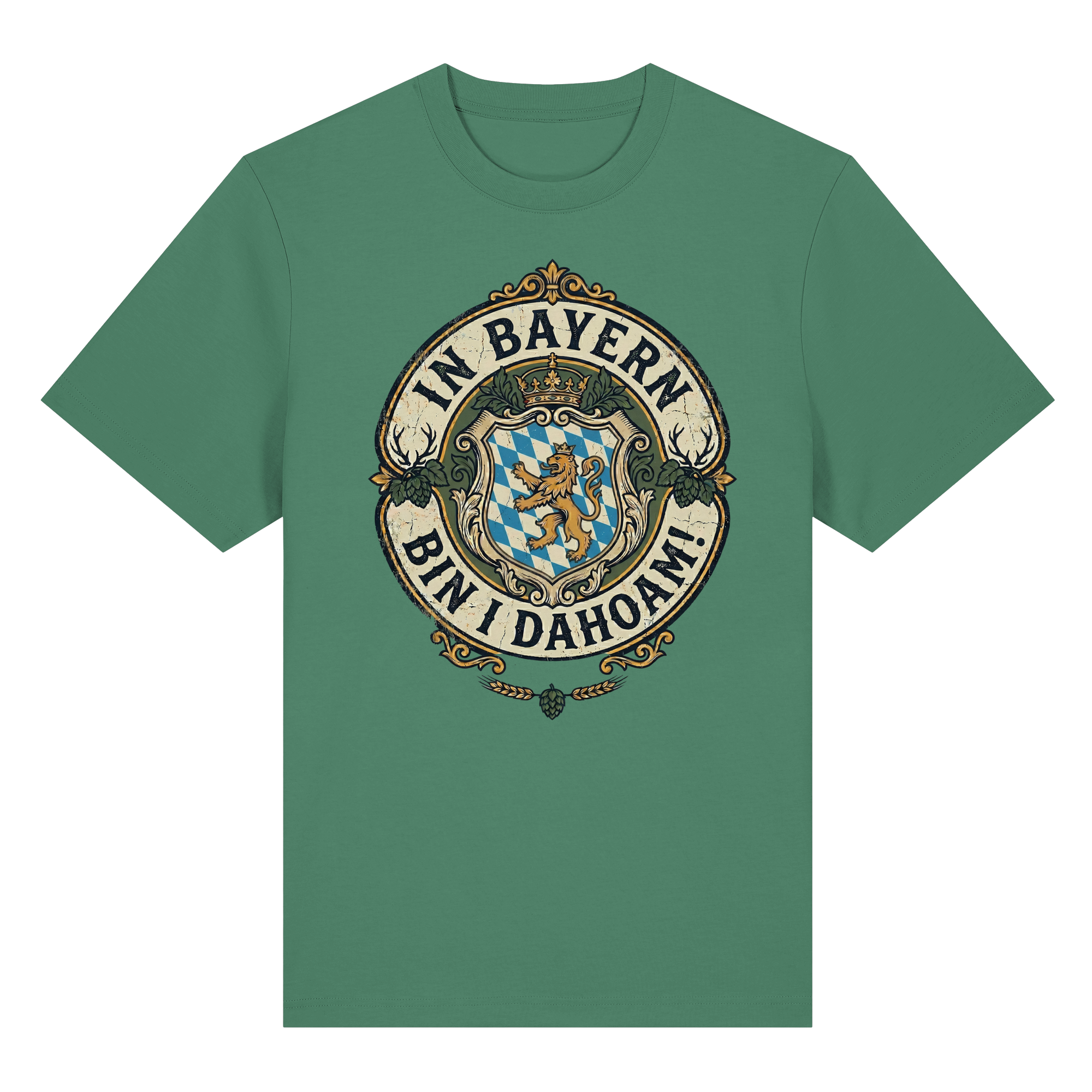 IN BAYERN BIN I DAHOAM! - Organic Heavy Shirt - BayrischerHumor