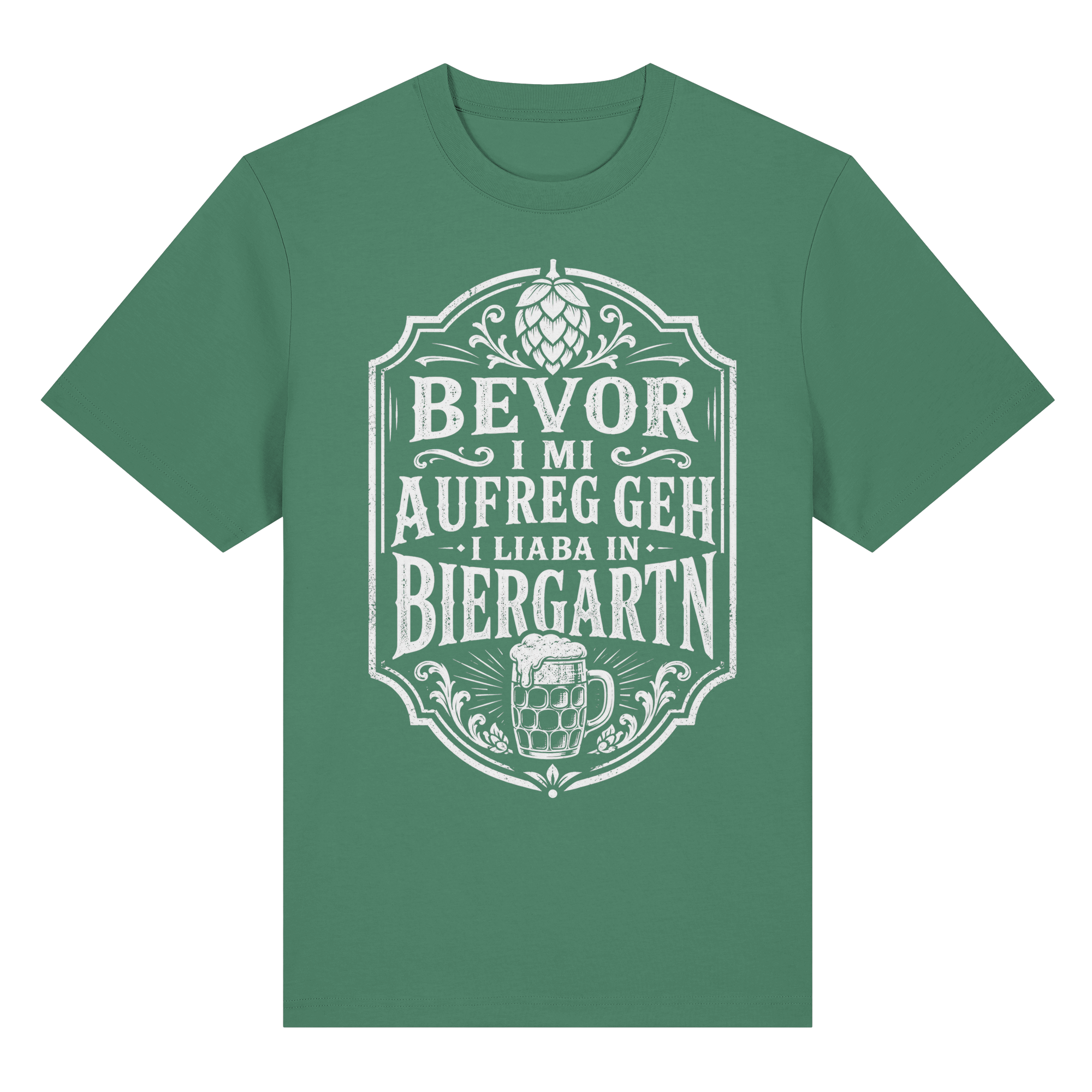 BEVOR I MI AUFREG, GEH I LIABA IN BIERGARTN - Organic Heavy Shirt