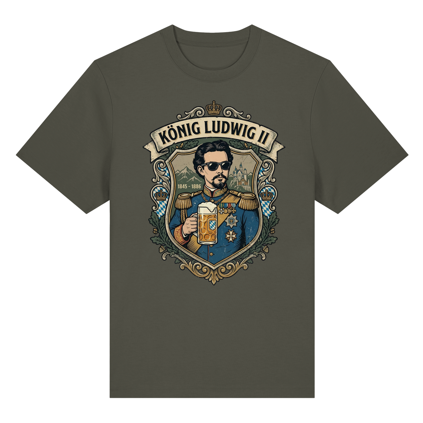 KÖNIG LUDWIG II - Organic Heavy Shirt - BayrischerHumor