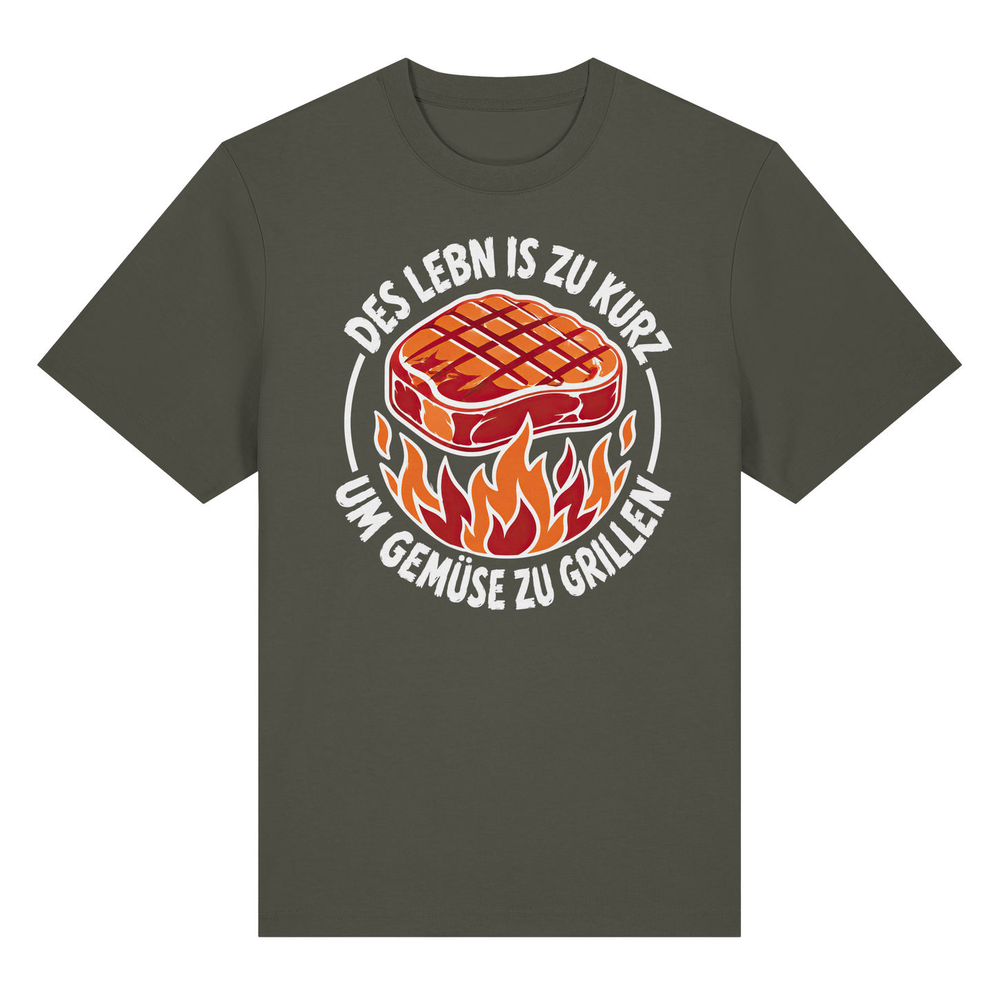 DES LEBN IS ZU KURZ - UM GEMÜSE ZU GRILLEN - Organic Heavy Shirt