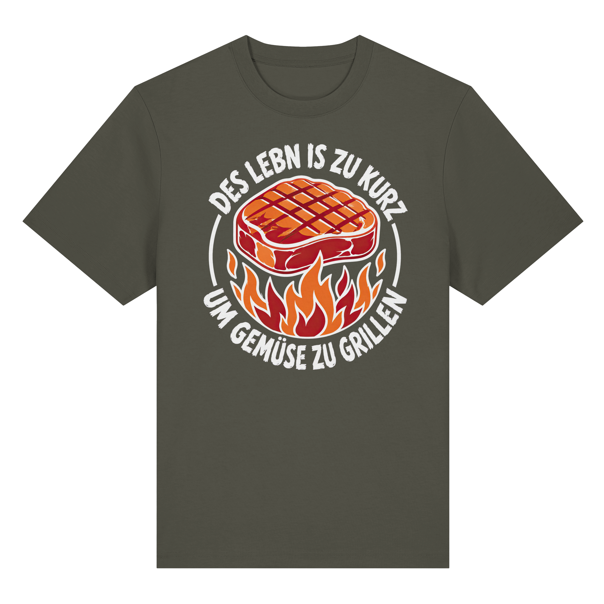 DES LEBN IS ZU KURZ - UM GEMÜSE ZU GRILLEN - Organic Heavy Shirt