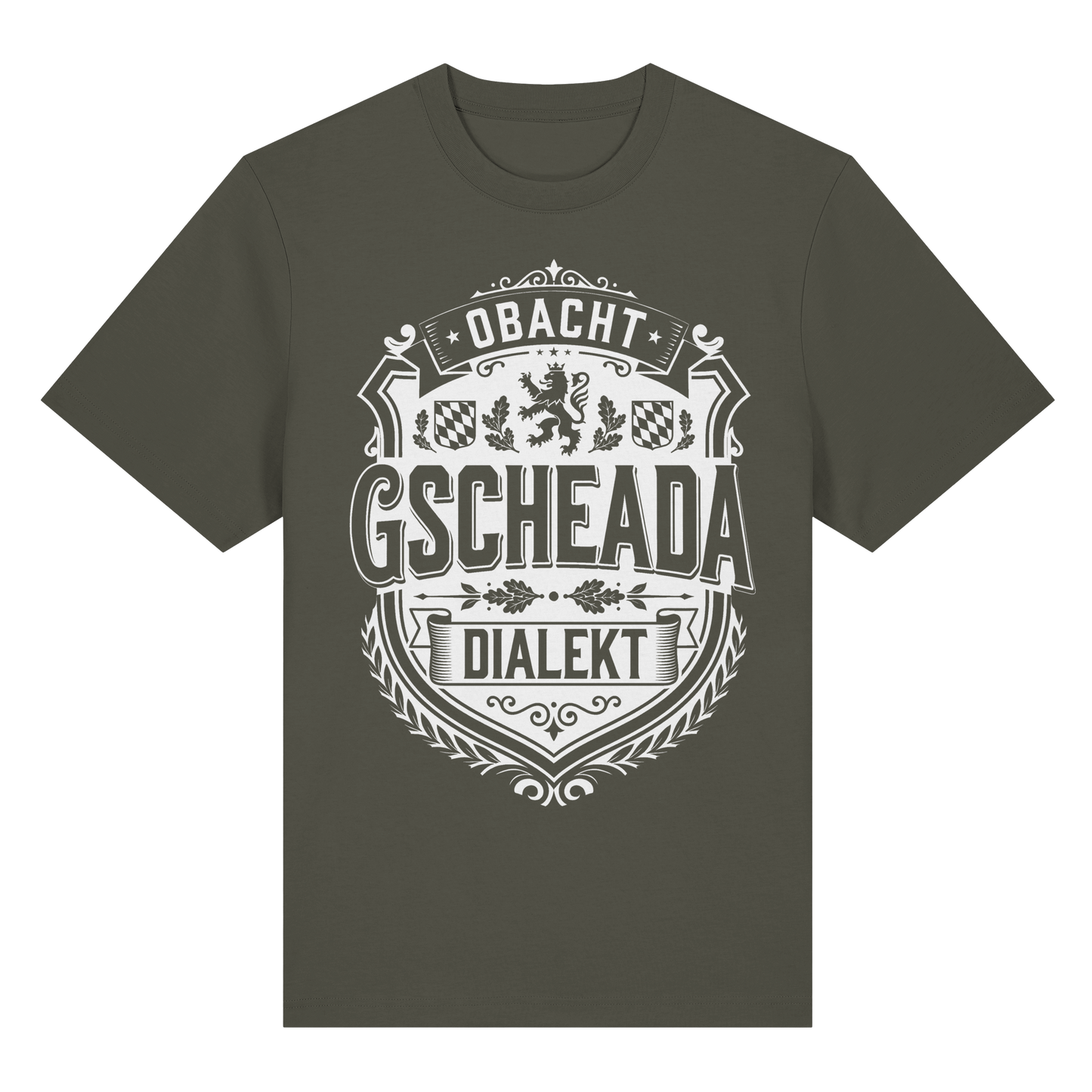 OBACHT GSCHEADA DIALEKT - Organic Heavy Shirt - BayrischerHumor