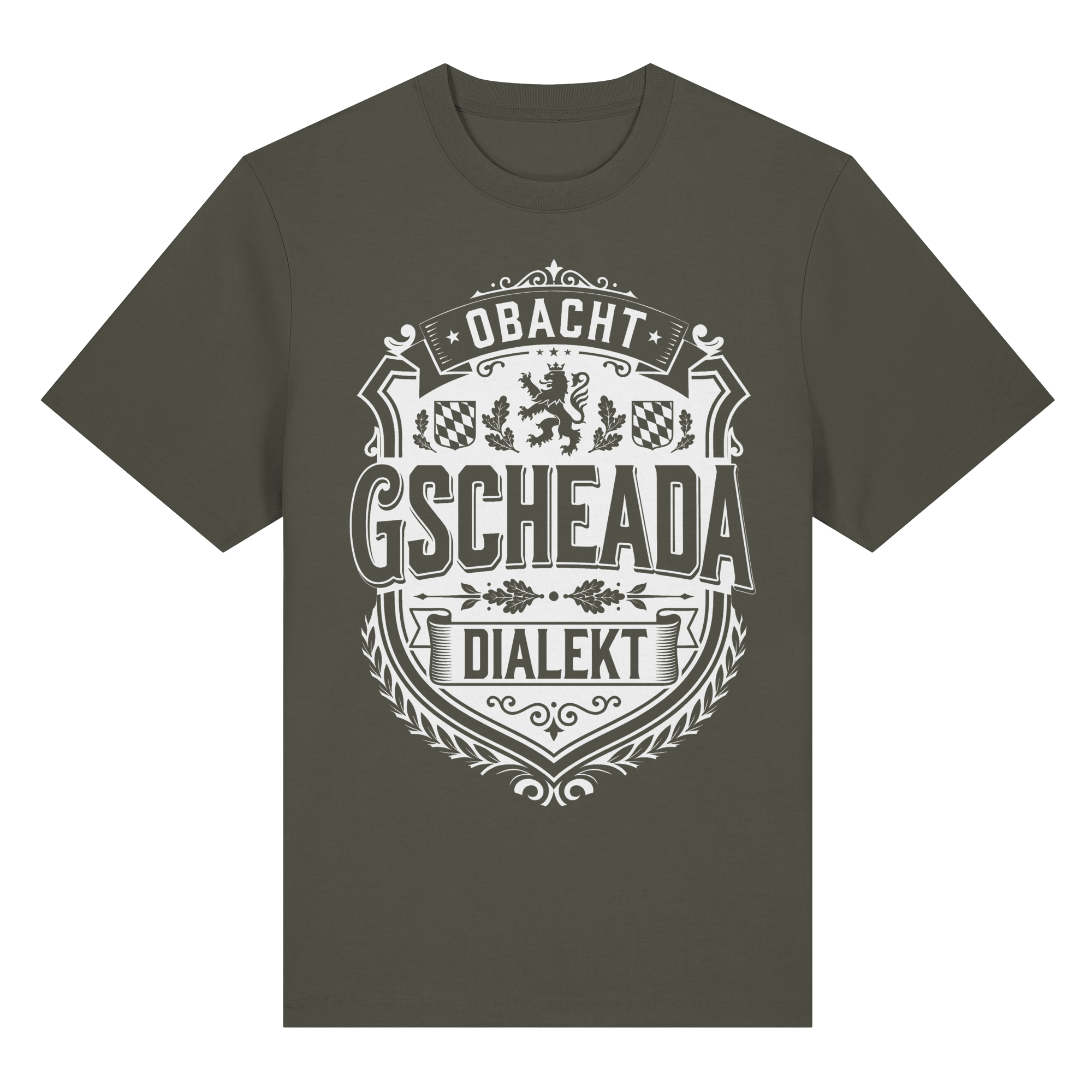 OBACHT GSCHEADA DIALEKT - Organic Heavy Shirt - BayrischerHumor