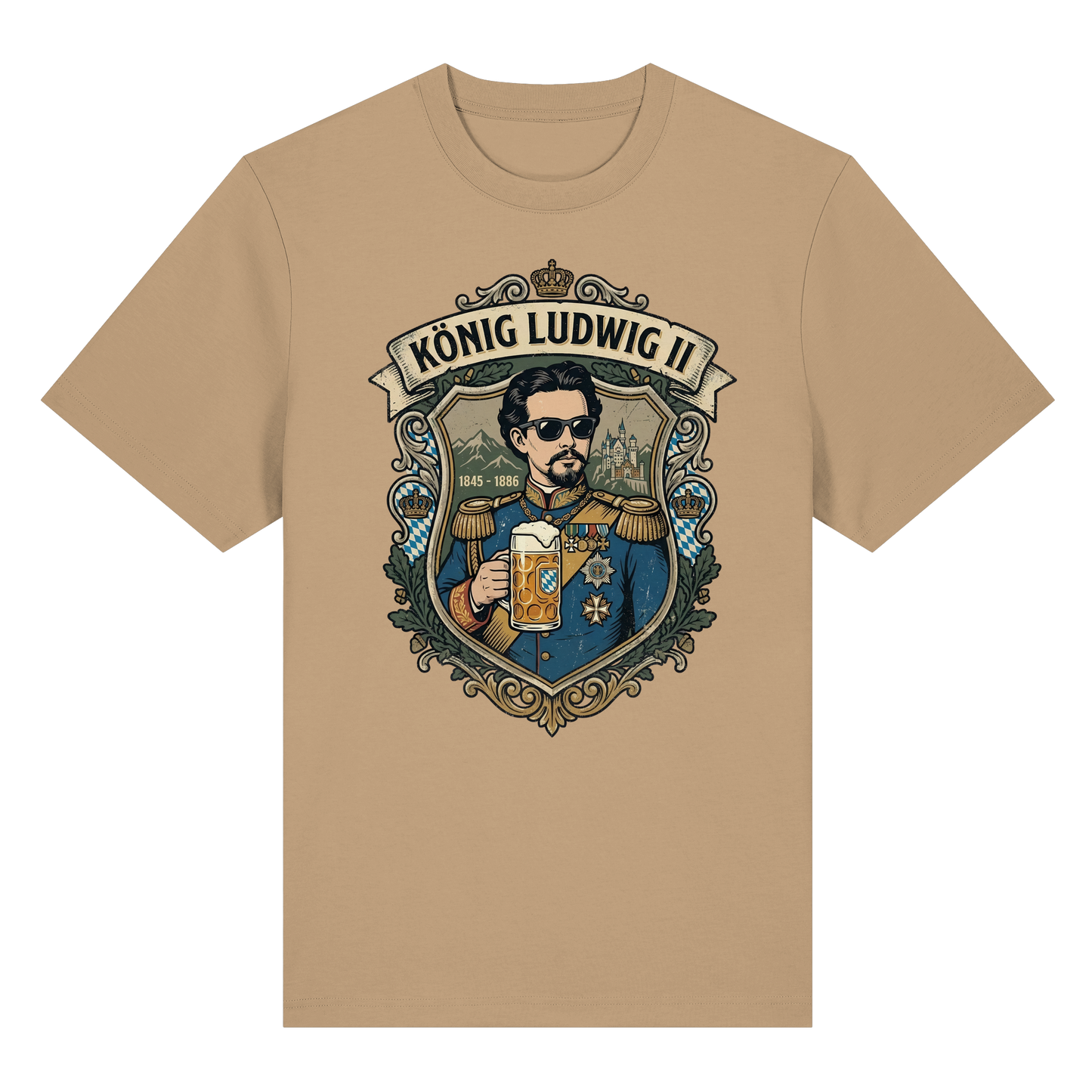 KÖNIG LUDWIG II - Organic Heavy Shirt - BayrischerHumor