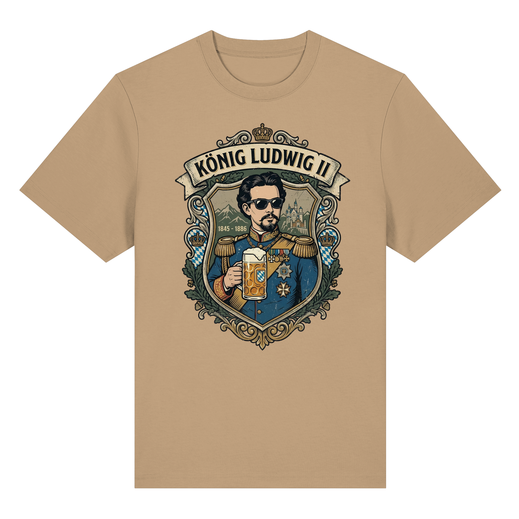 KÖNIG LUDWIG II - Organic Heavy Shirt - BayrischerHumor
