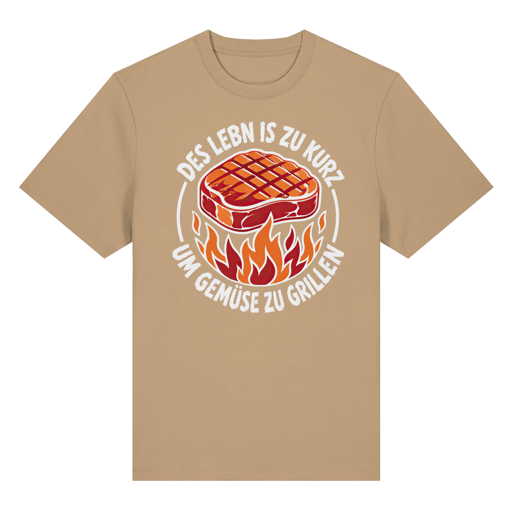 DES LEBN IS ZU KURZ - UM GEMÜSE ZU GRILLEN - Organic Heavy Shirt