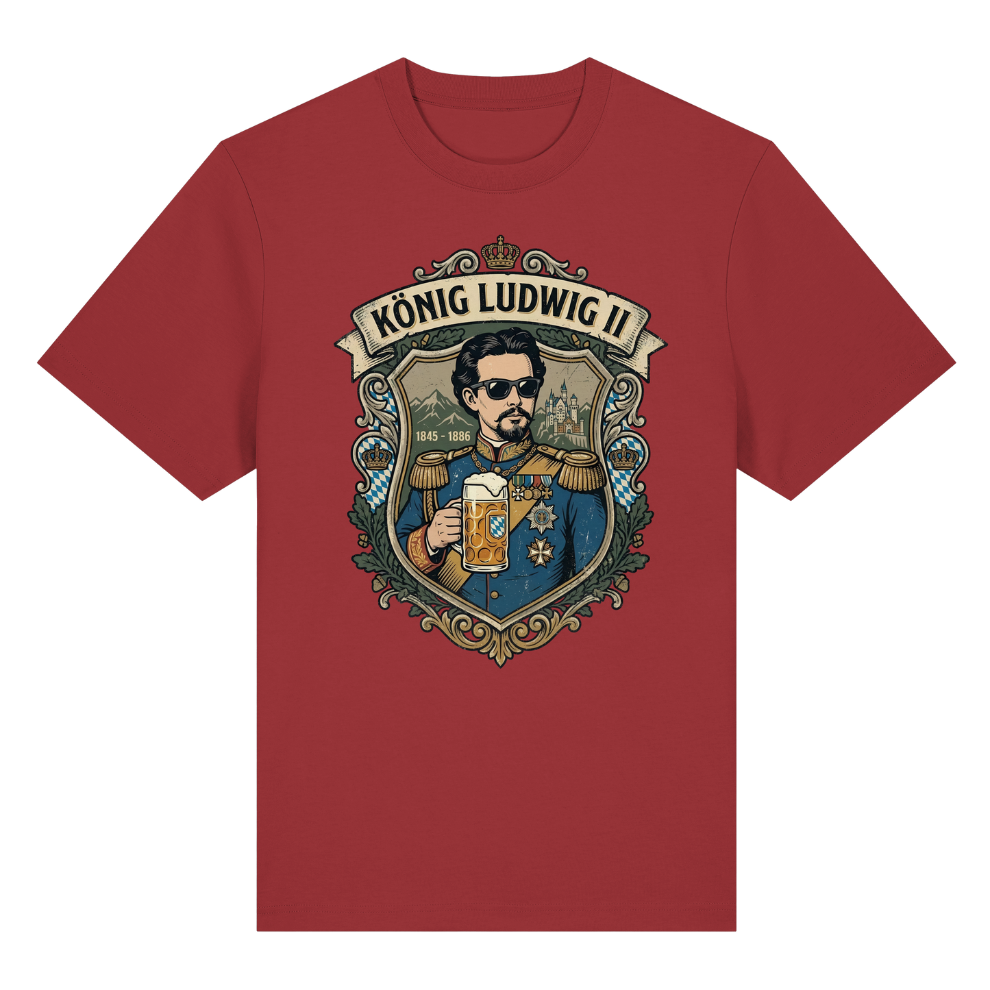 KÖNIG LUDWIG II - Organic Heavy Shirt - BayrischerHumor