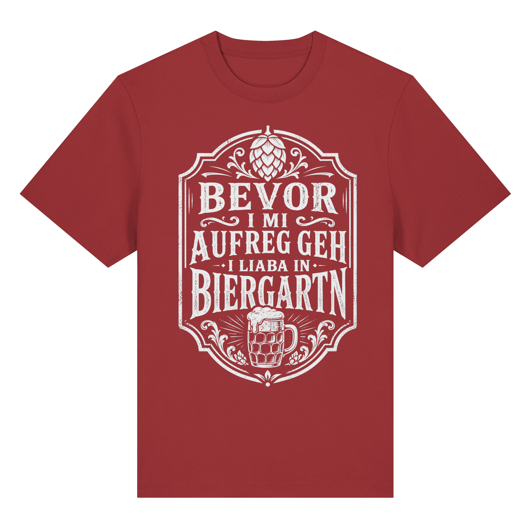BEVOR I MI AUFREG, GEH I LIABA IN BIERGARTN - Organic Heavy Shirt