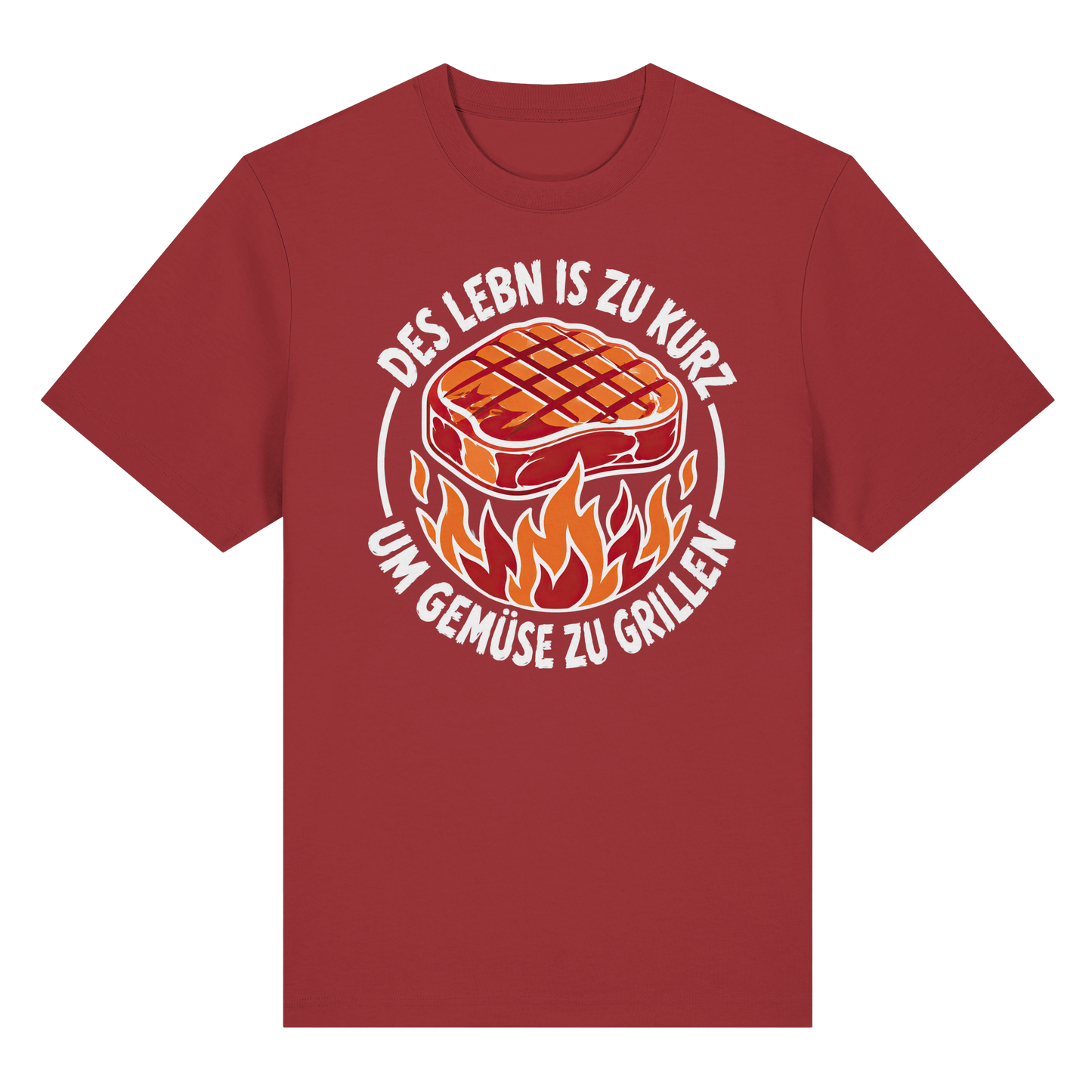 DES LEBN IS ZU KURZ - UM GEMÜSE ZU GRILLEN - Organic Heavy Shirt