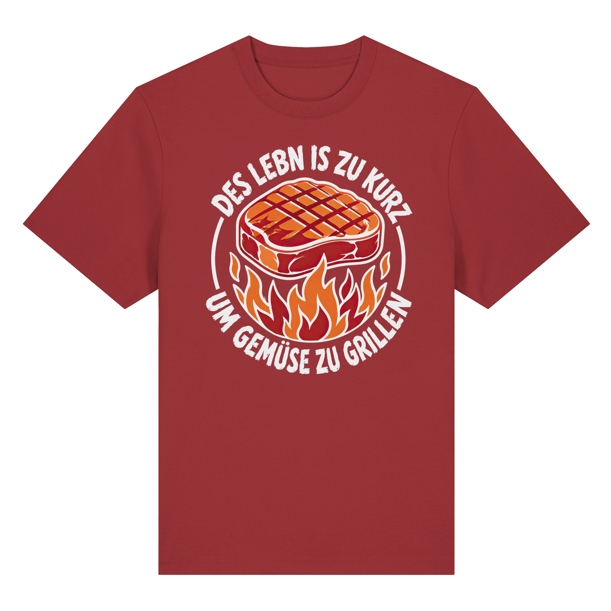 DES LEBN IS ZU KURZ - UM GEMÜSE ZU GRILLEN - Organic Heavy Shirt