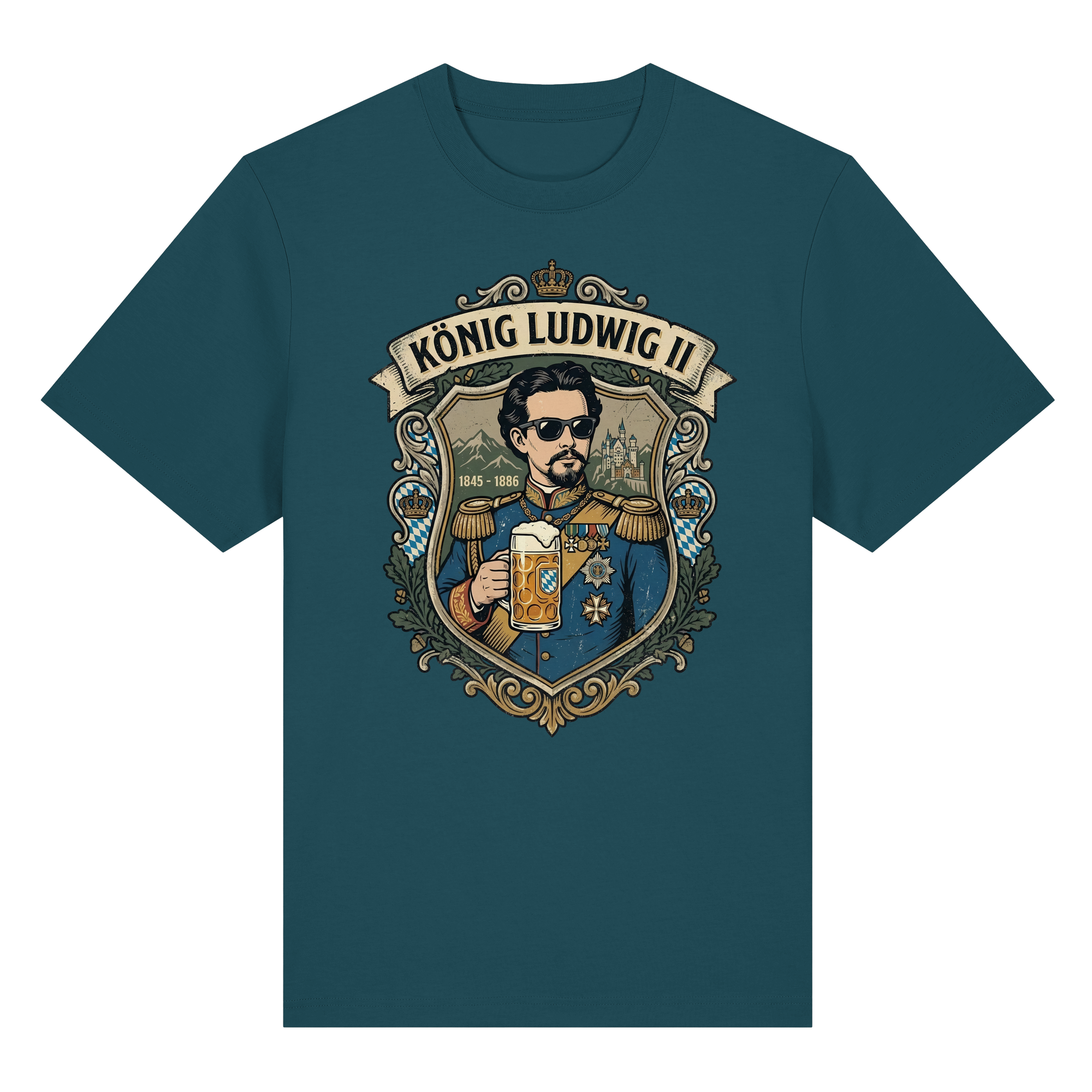 KÖNIG LUDWIG II - Organic Heavy Shirt - BayrischerHumor