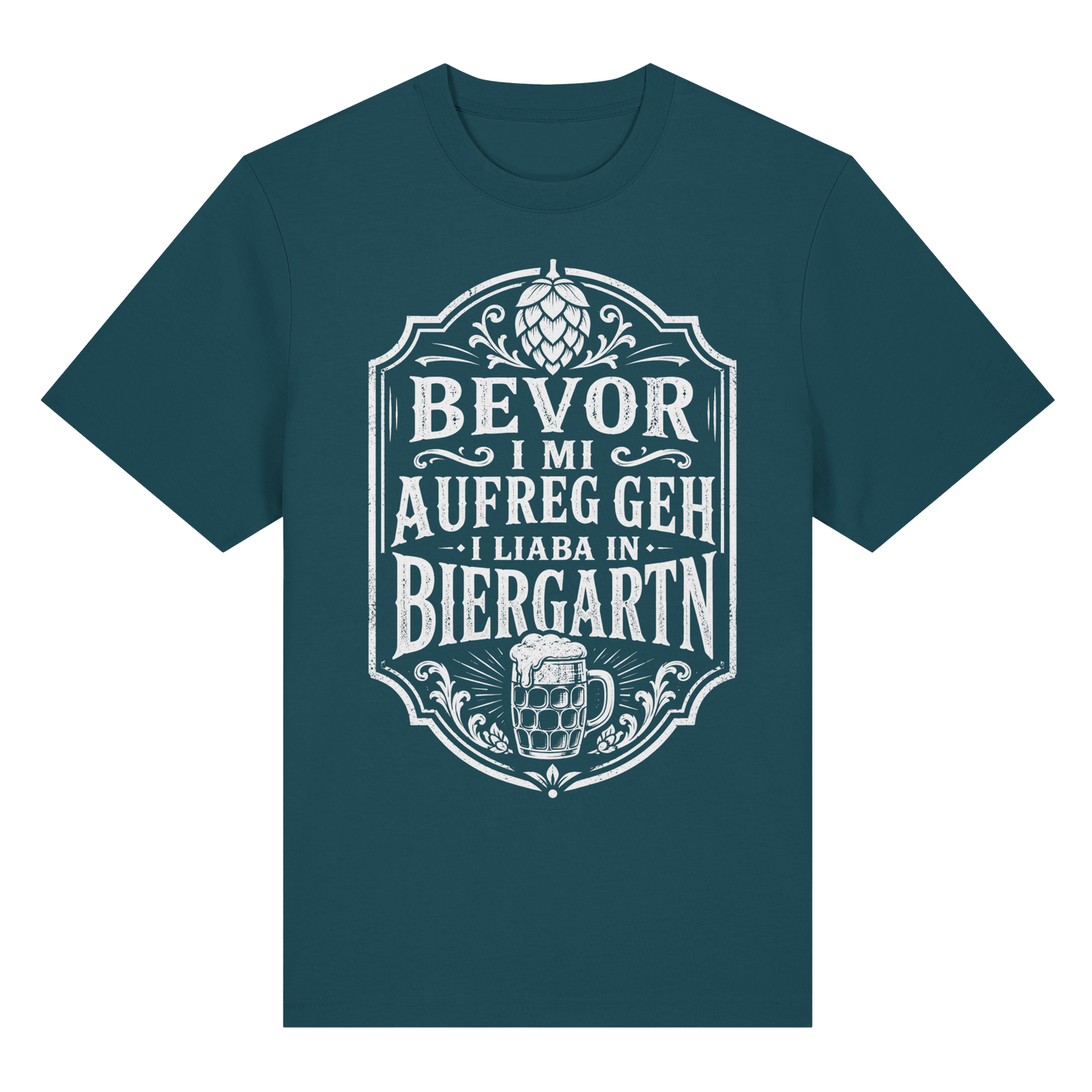 BEVOR I MI AUFREG, GEH I LIABA IN BIERGARTN - Organic Heavy Shirt
