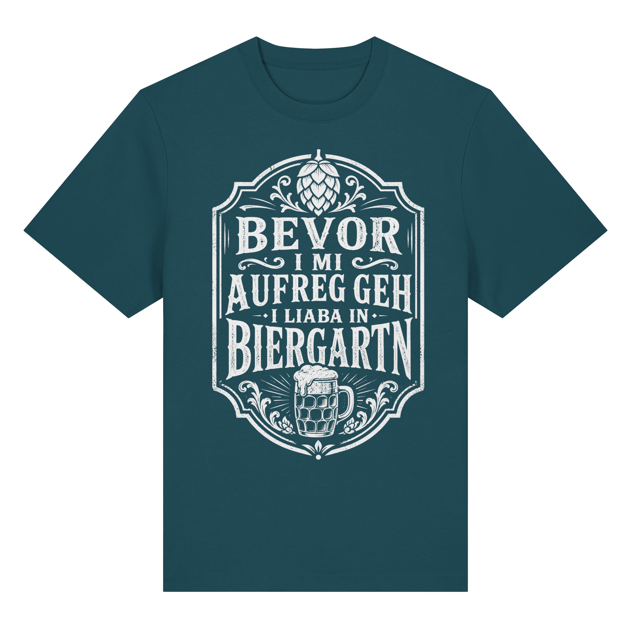 BEVOR I MI AUFREG, GEH I LIABA IN BIERGARTN - Organic Heavy Shirt