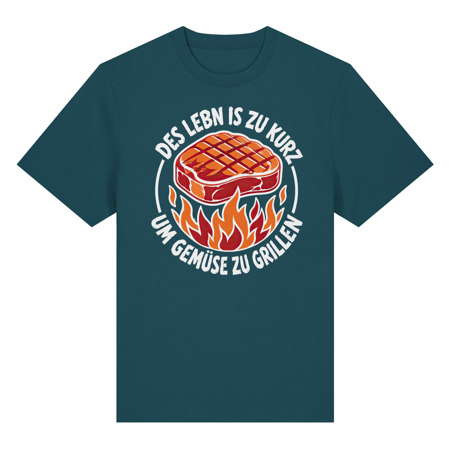 DES LEBN IS ZU KURZ - UM GEMÜSE ZU GRILLEN - Organic Heavy Shirt