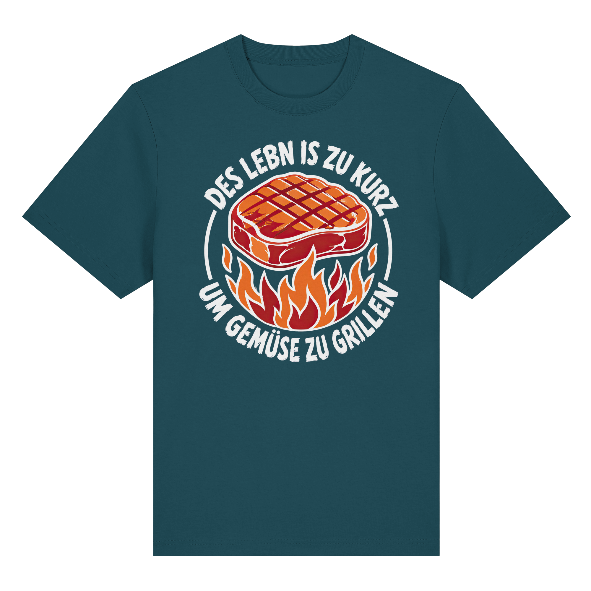 DES LEBN IS ZU KURZ - UM GEMÜSE ZU GRILLEN - Organic Heavy Shirt