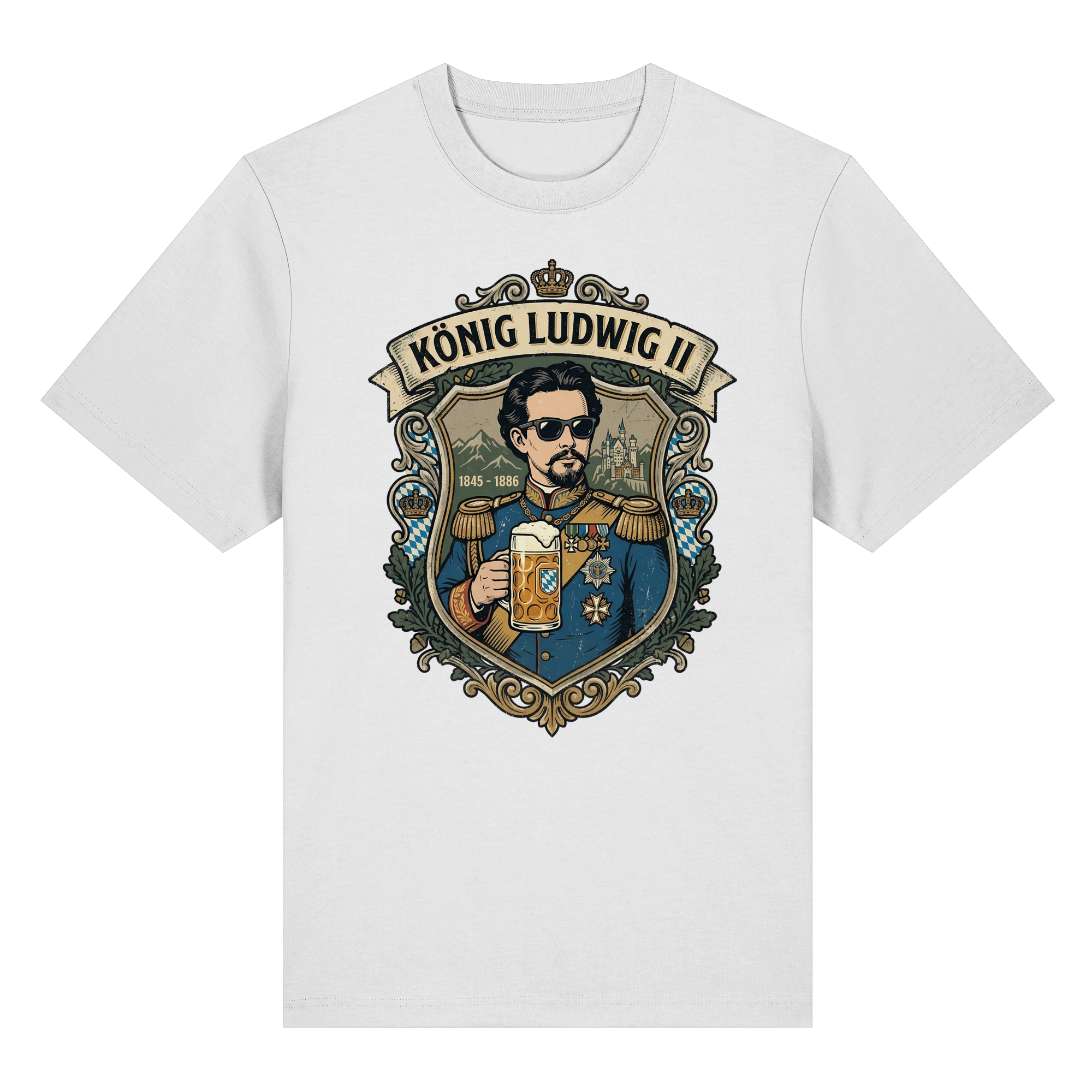 KÖNIG LUDWIG II - Organic Heavy Shirt - BayrischerHumor