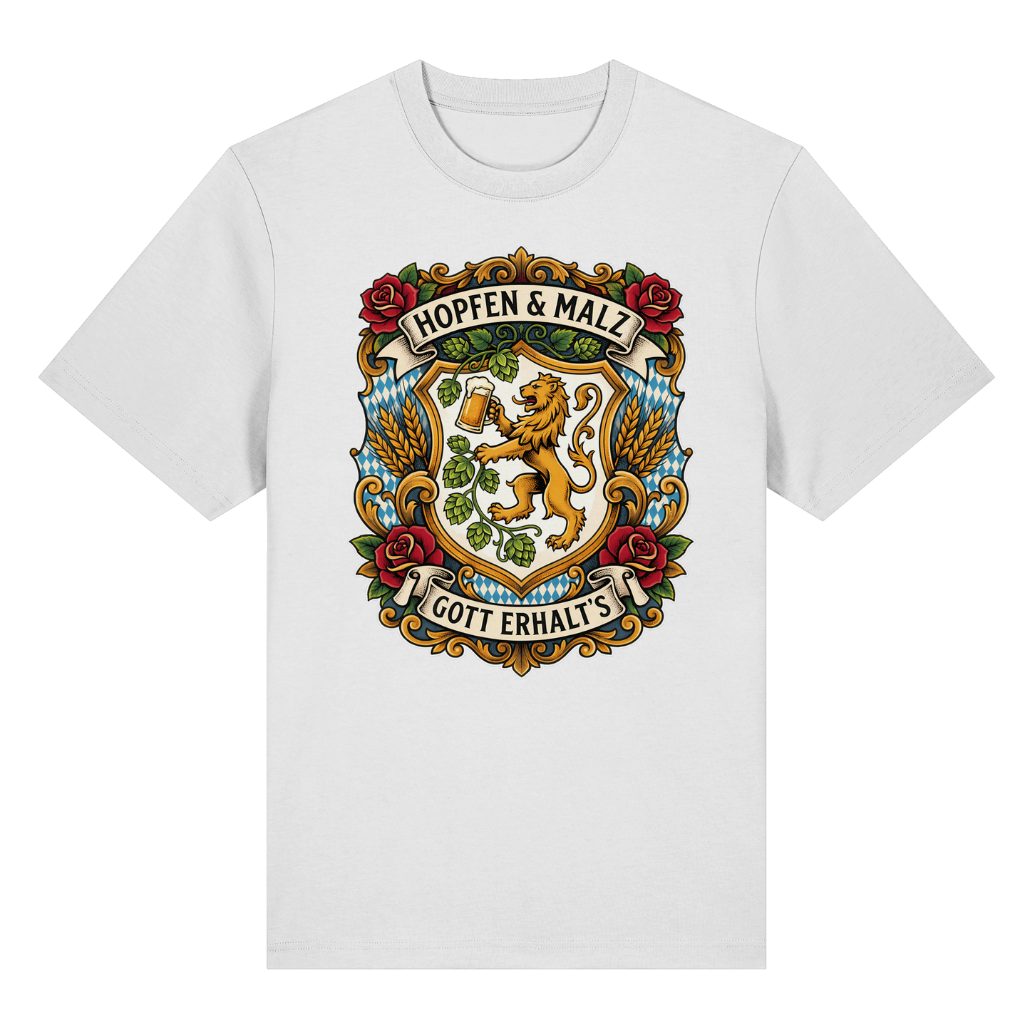 HOPFEN & MALZ - GOTT ERHALT`S - Organic Heavy Shirt - BayrischerHumor