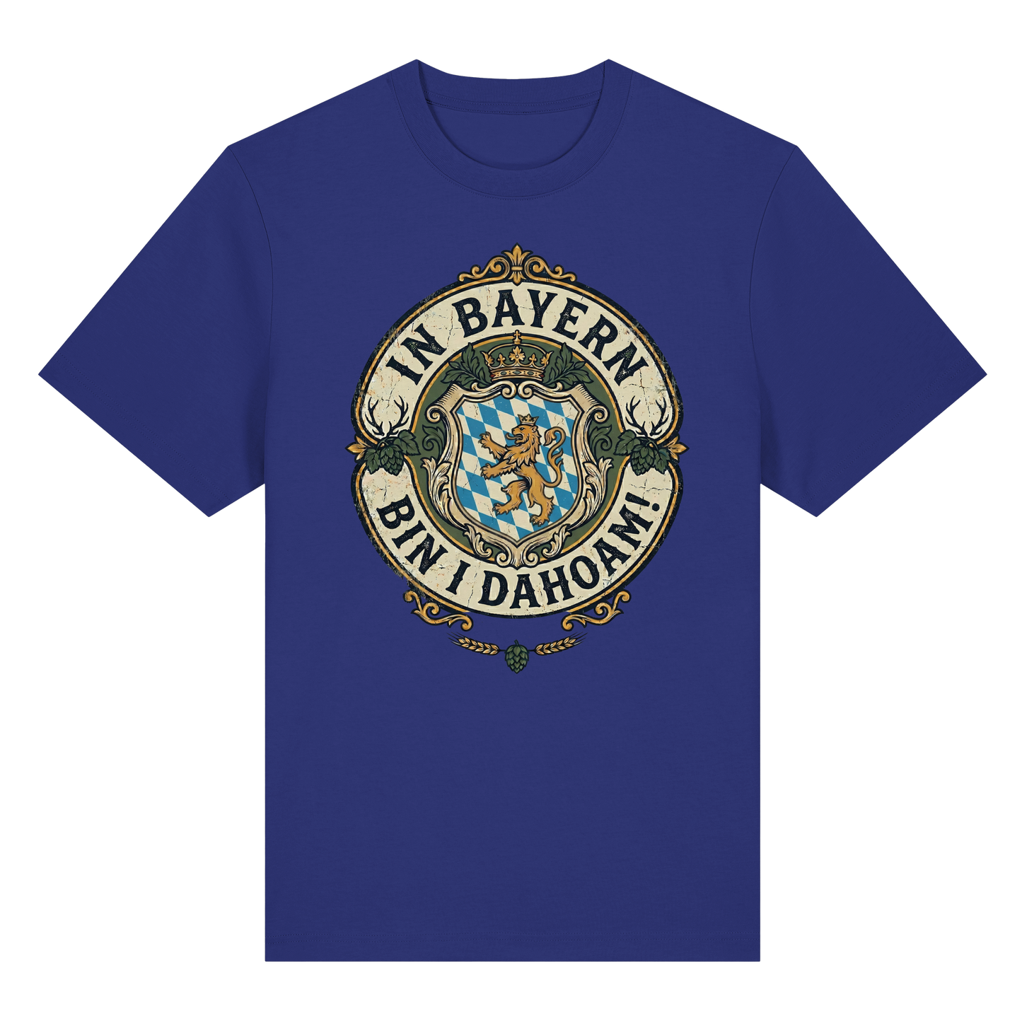 IN BAYERN BIN I DAHOAM! - Organic Heavy Shirt - BayrischerHumor