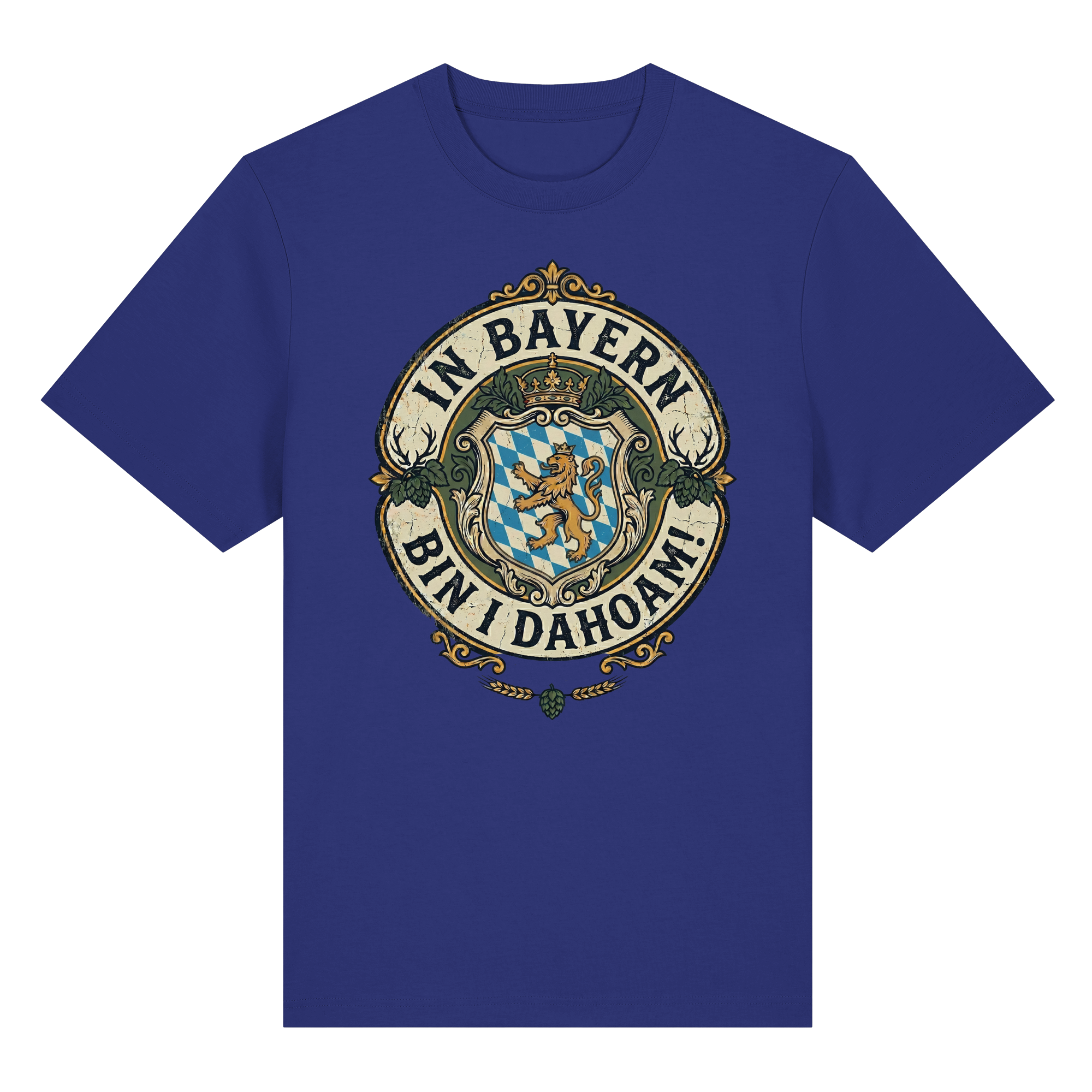 IN BAYERN BIN I DAHOAM! - Organic Heavy Shirt - BayrischerHumor