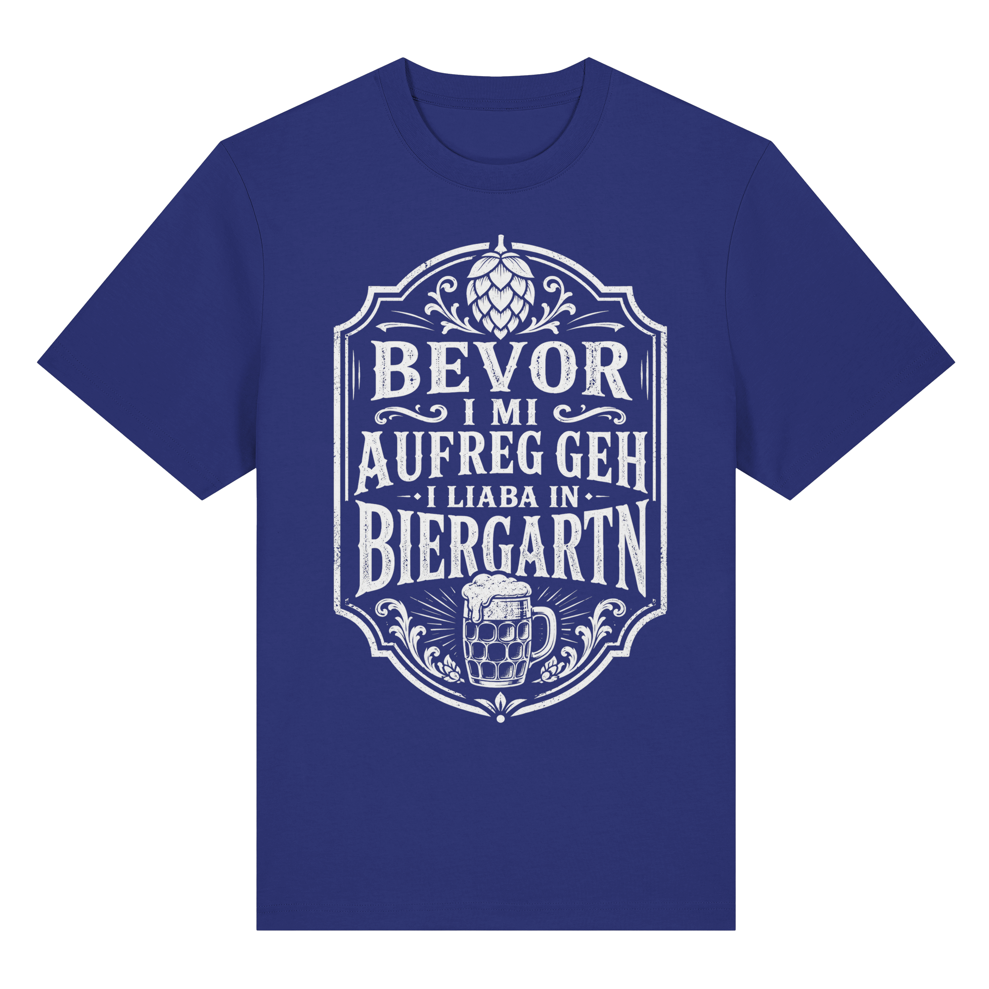 BEVOR I MI AUFREG, GEH I LIABA IN BIERGARTN - Organic Heavy Shirt