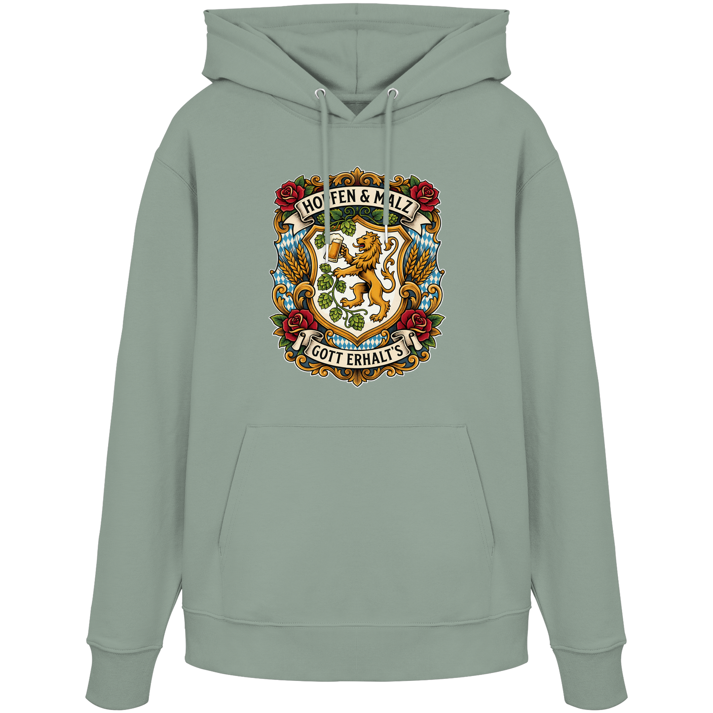 HOPFEN & MALZ - GOTT ERHALT`S - Organic Hoodie - BayrischerHumor