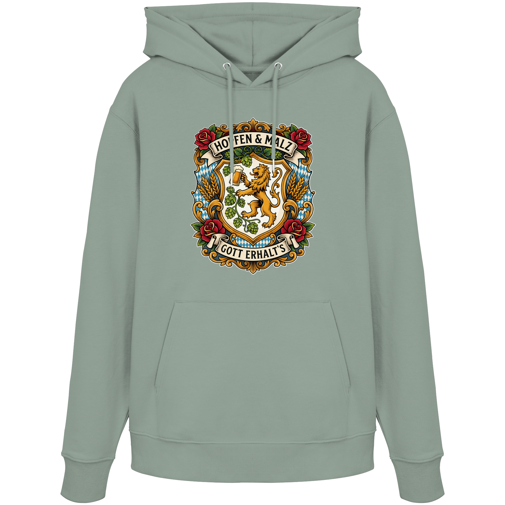 HOPFEN & MALZ - GOTT ERHALT`S - Organic Hoodie - BayrischerHumor