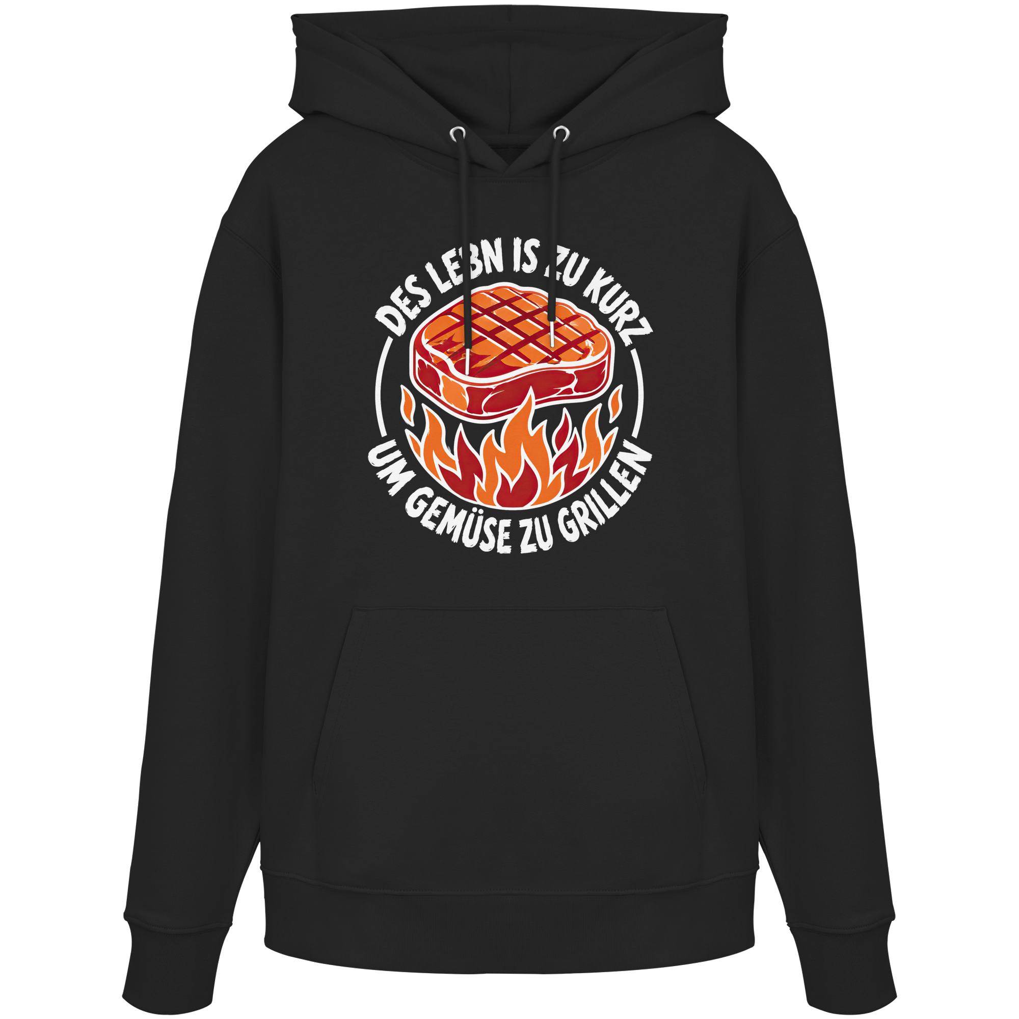 DES LEBN IS ZU KURZ - UM GEMÜSE ZU GRILLEN - Organic Hoodie