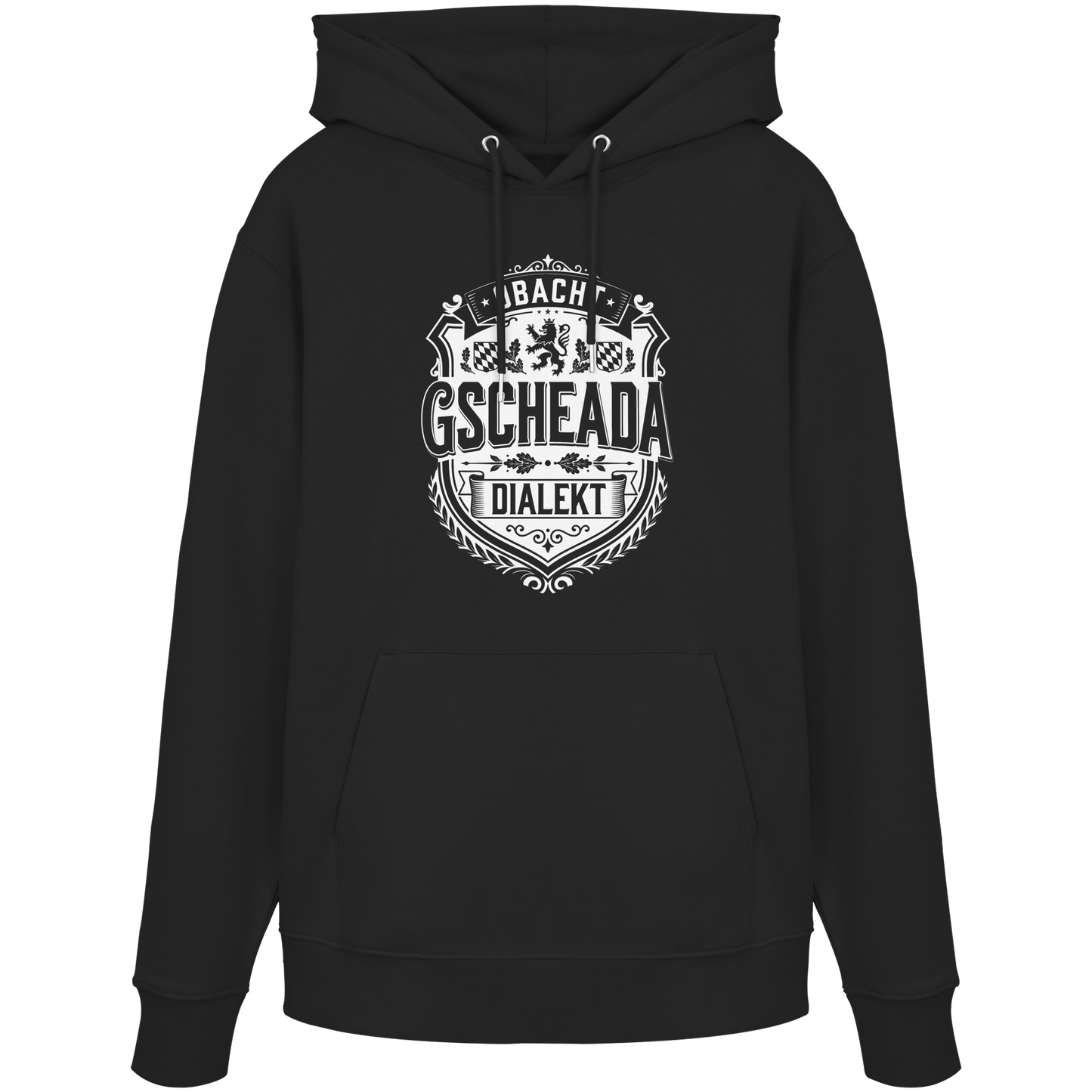 OBACHT GSCHEADA DIALEKT - Organic Unisex Hoodie - BayrischerHumor